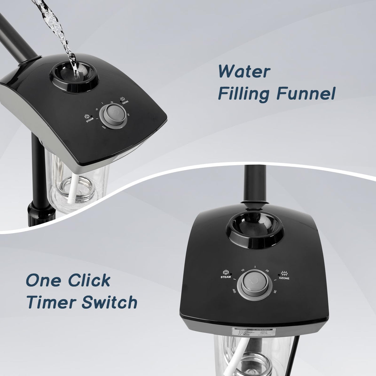 Winado Professional Facial Steamer Machine, Esthetician Steamer Humidifier Face Spa, Hot Ionic Mist Face Steamer for Hom