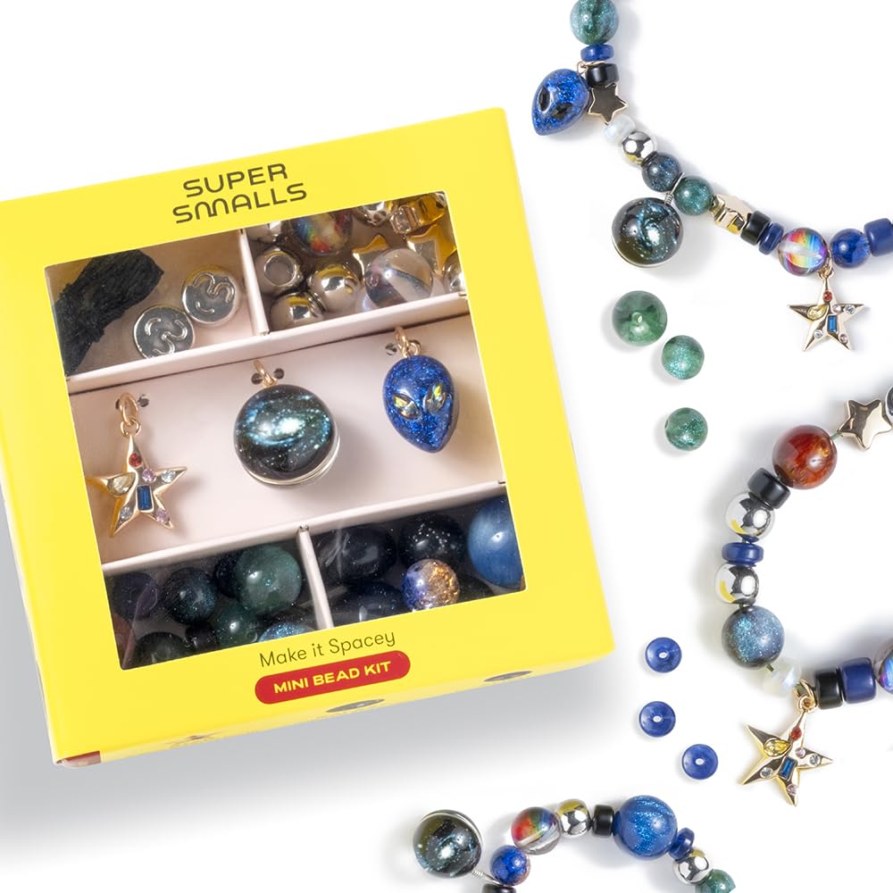 Super Smalls Make It Purple Mini Bead Kit | Ages 4+ – back view and specifications