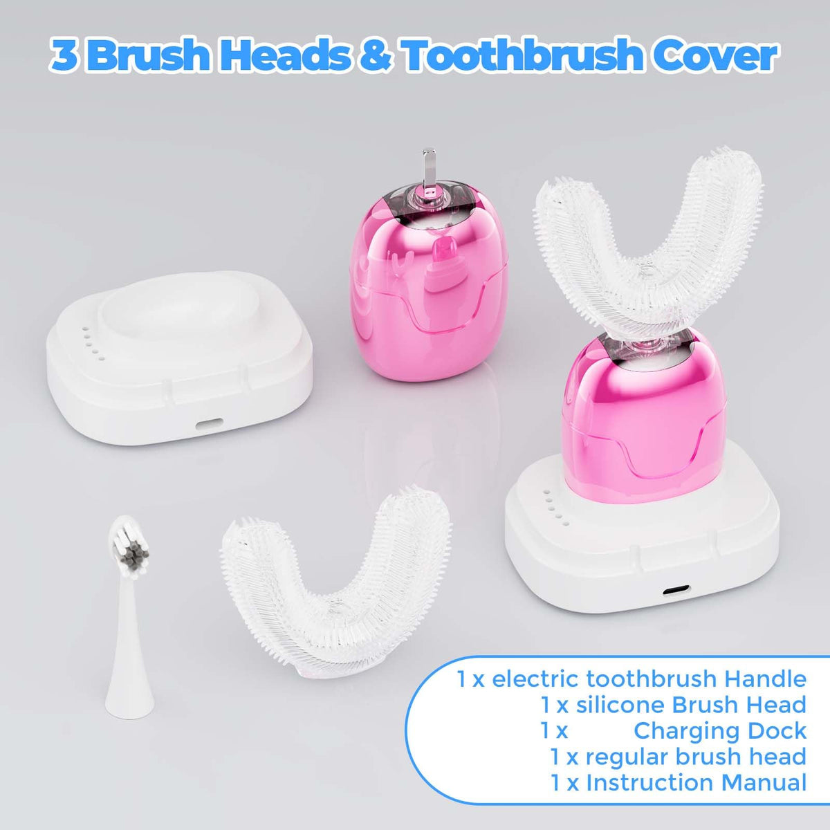 Ultrasonic U Shaped Electric Toothbrush for Adults 360 Full - LIFMHYH Official Imagery - 6