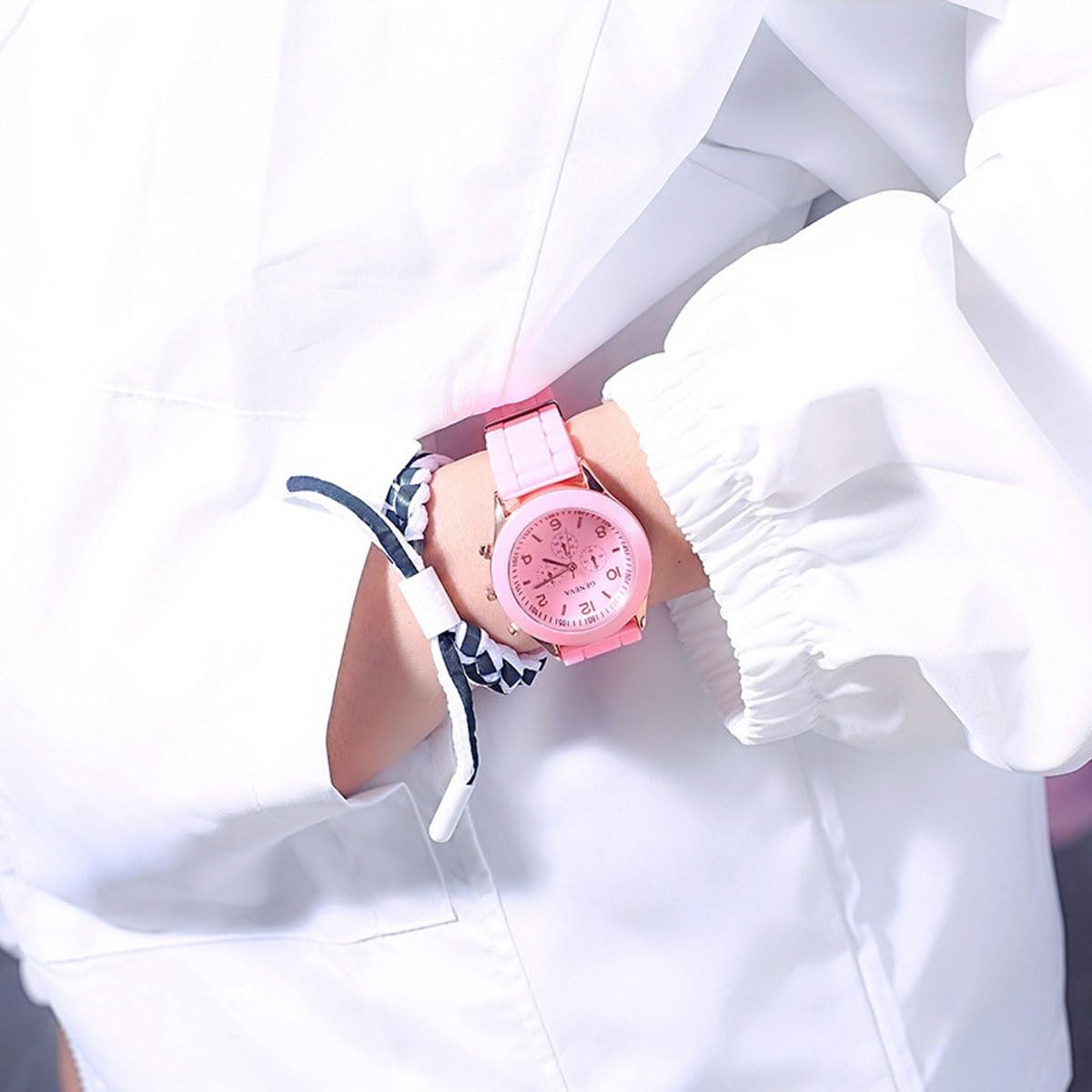 CdyBox Wholesale 10 Assorted Women Men Silicone Casual Watch Quartz Wristwatch Candy Color – packaging and label