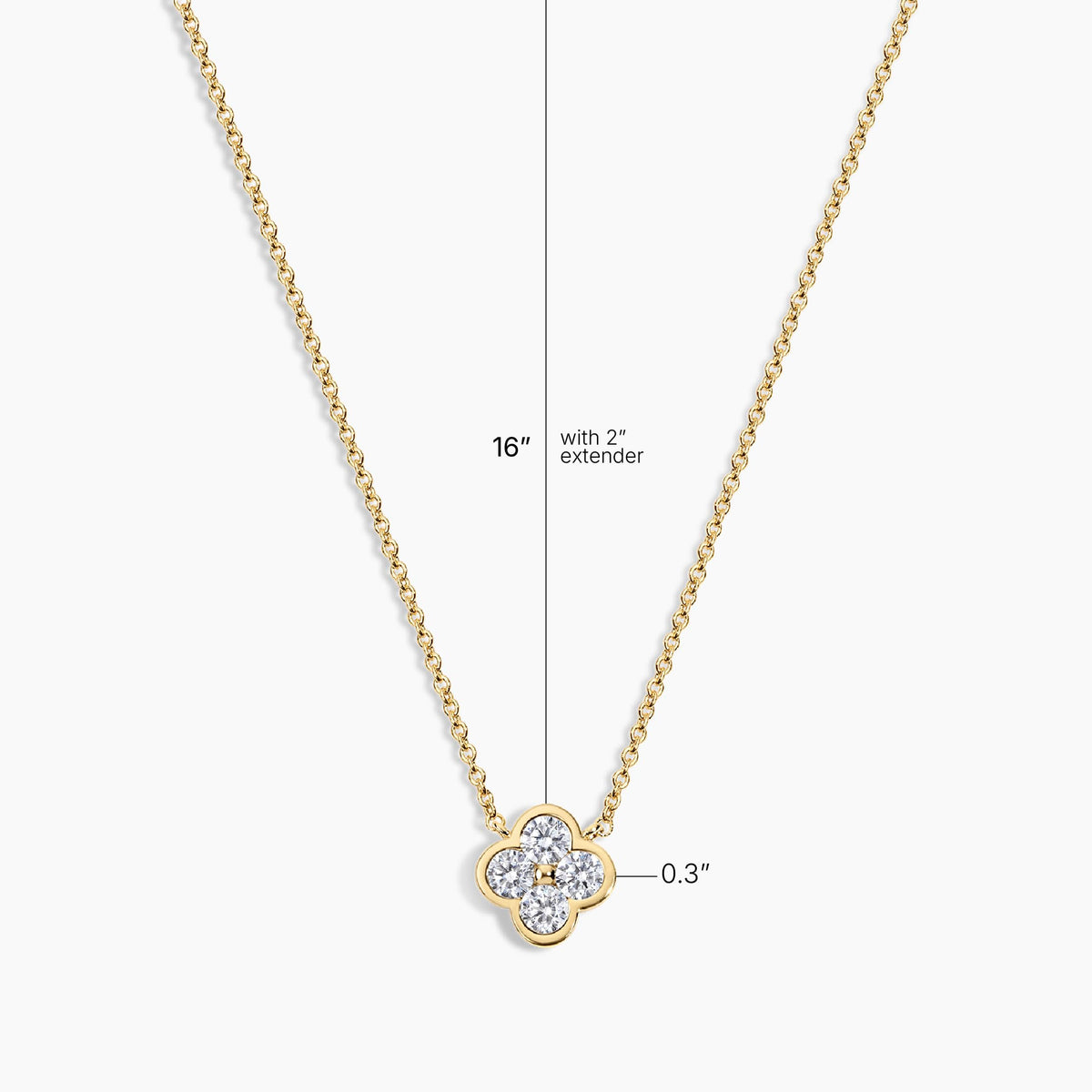 Electric Picks Camilla Clover Necklace for Women, 14k Gold Plated 4-Leaf Pendant Necklace, Designer-Inspired Lucky Charm