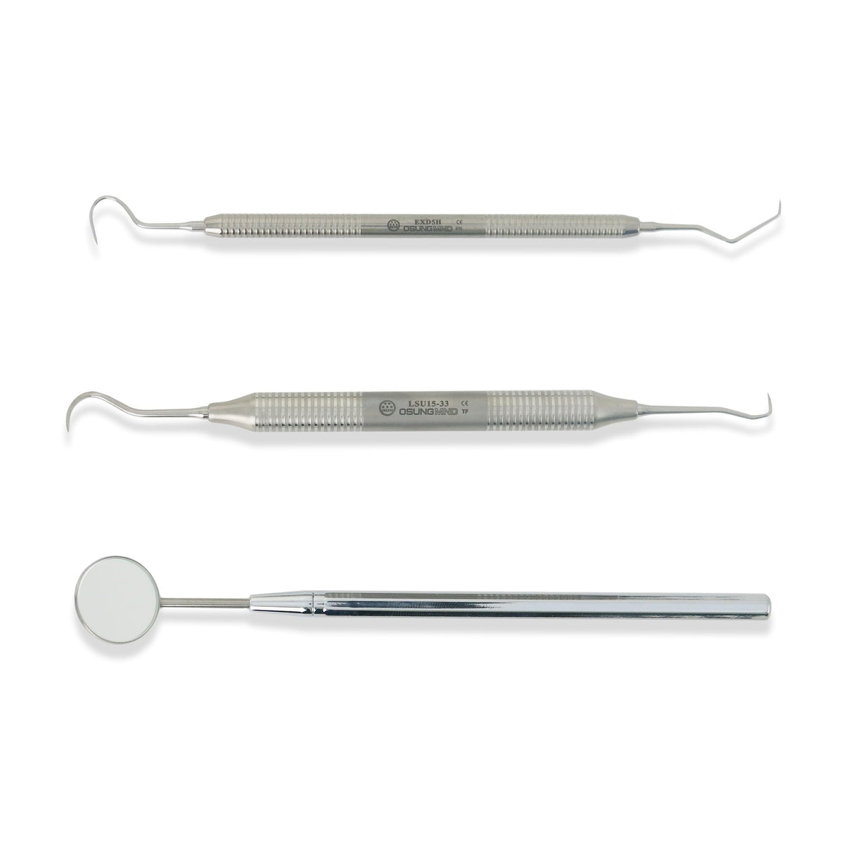 Osung Dental Tartar Scraper and Remover Set, SS – close-up detail