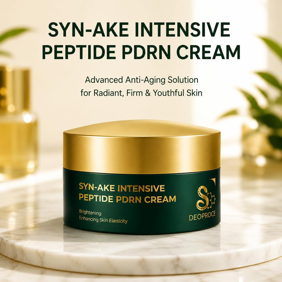 Deoproce Syn-Ake Intensive Peptide PDRN Cream 100g | Korean Facial Moisturizer with PDRN, Multi-Peptides, Hyaluronic Aci