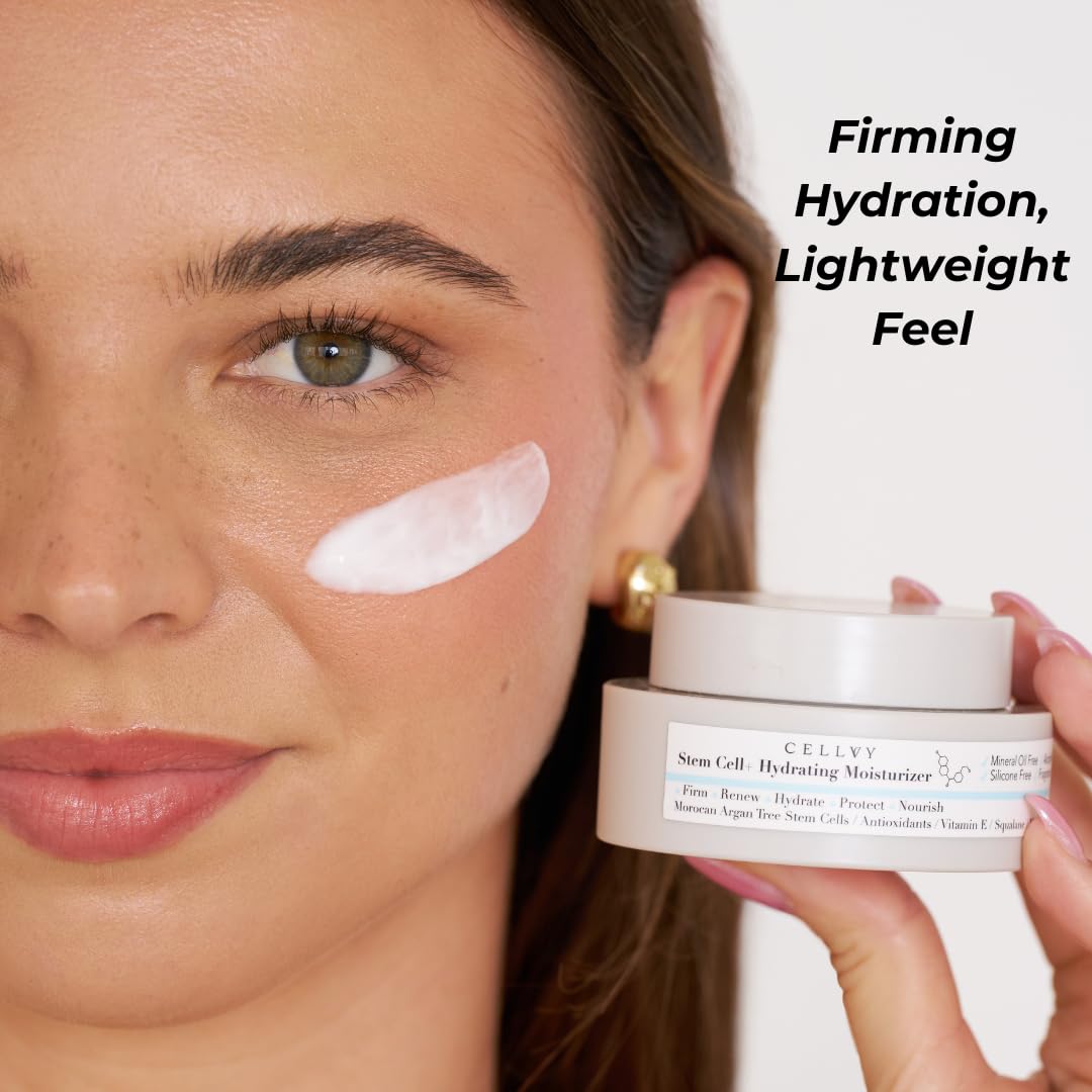 CELLVY Hydrating Korean Moisturizer w/Moroccan Argan Tree Stem Cells, Korean Taiwanese Skincare Stem Cell Face Cream w/S