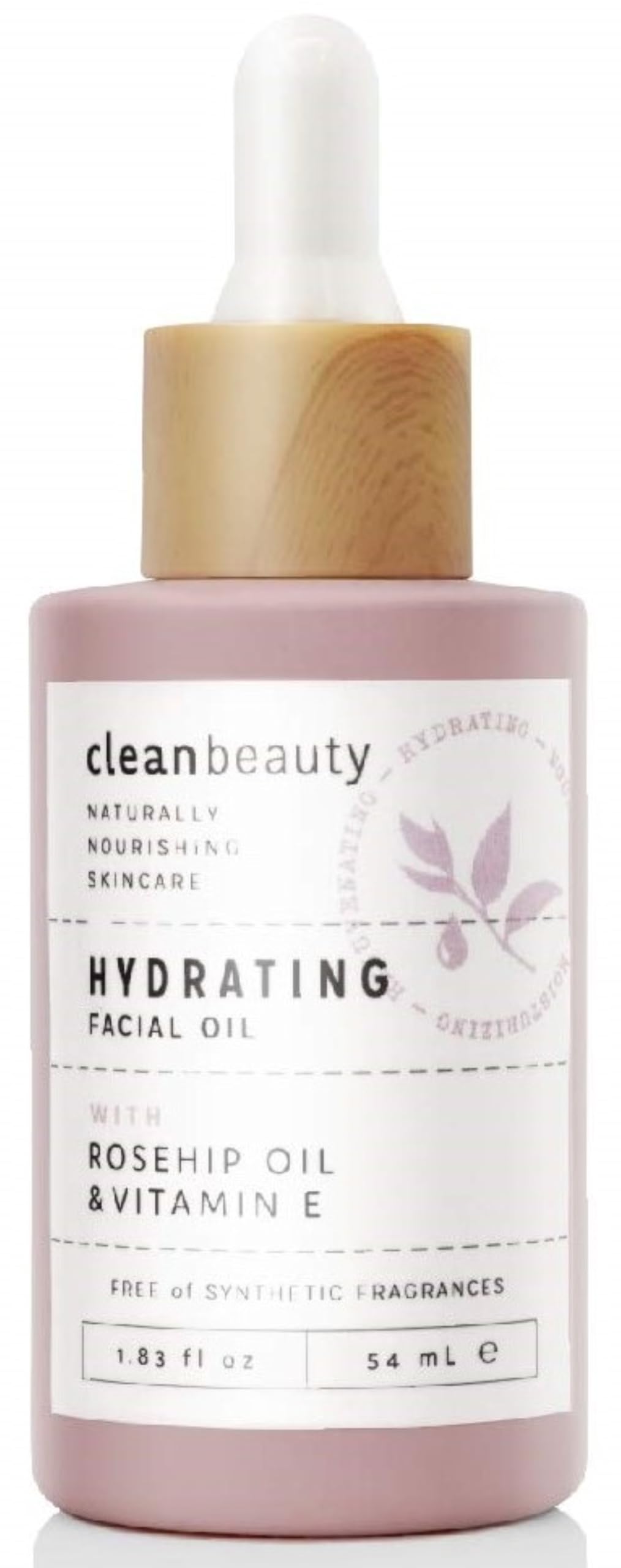 Clean Beauty Hydrating Rose Petal Facial Oil with Rosehip Oil & - Product Imagery