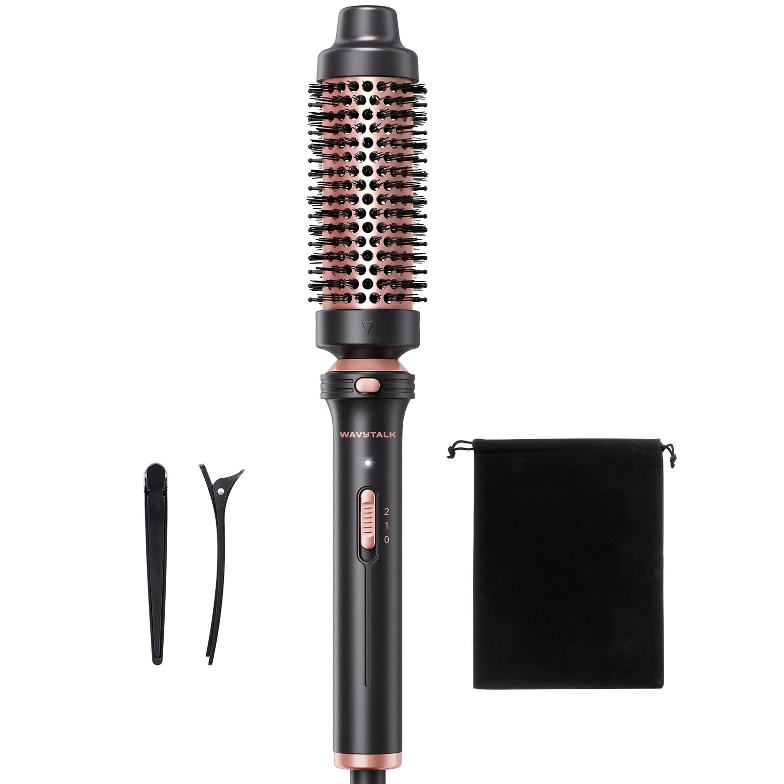 Wavytalk 1.5-inch thermal round brush for blowouts and curls, designed for styling hair with heat for voluminous looks.