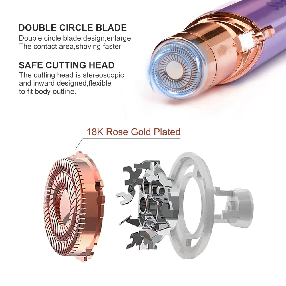 tuokiy Replacement Heads for Flawless Gen 2, Double Ring, 6-Pack – product photo (Replacement Heads)
