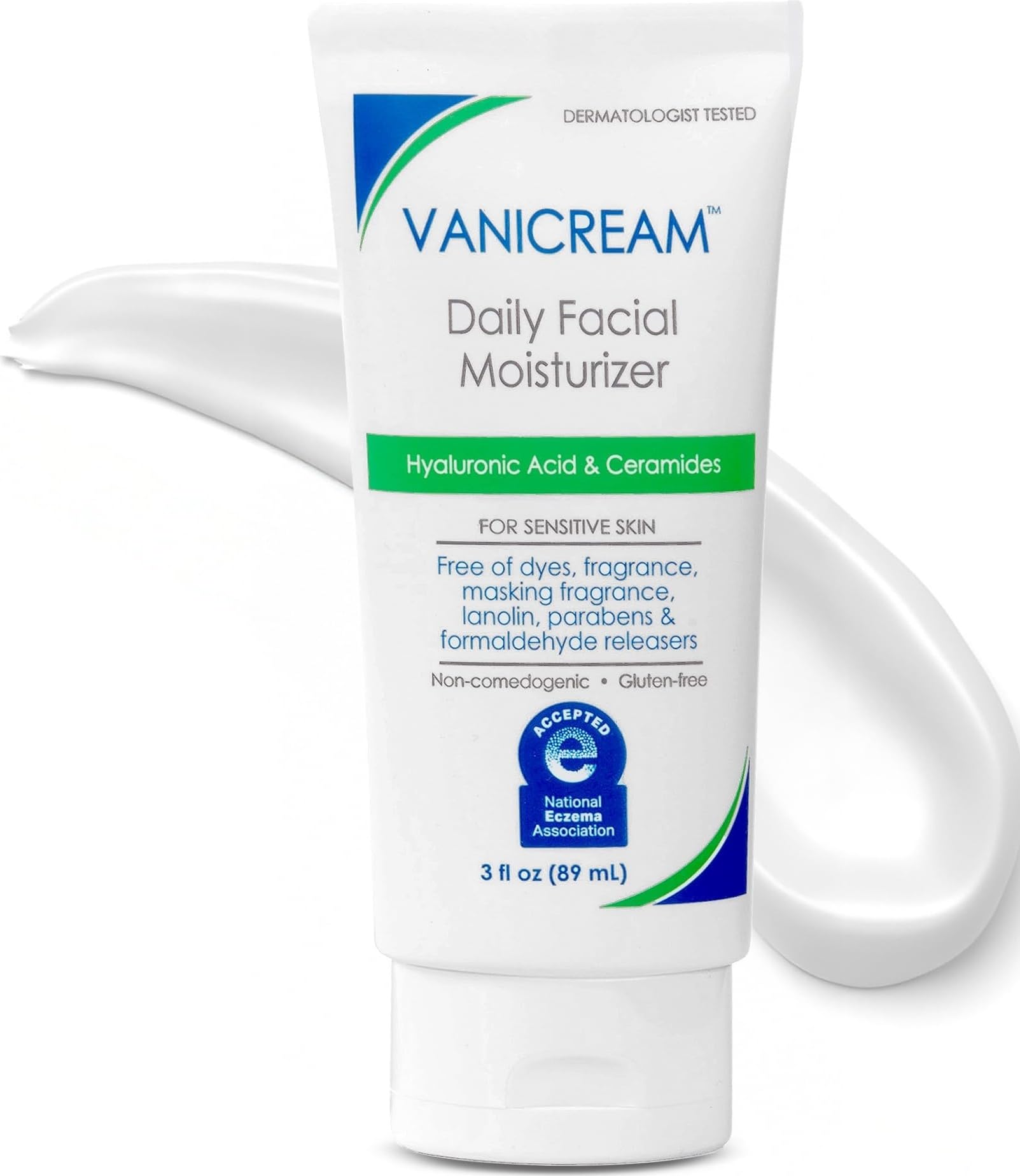 Vanicream Daily Facial Moisturizer, Lightweight, Non-Greasy, 3 - Product Imagery