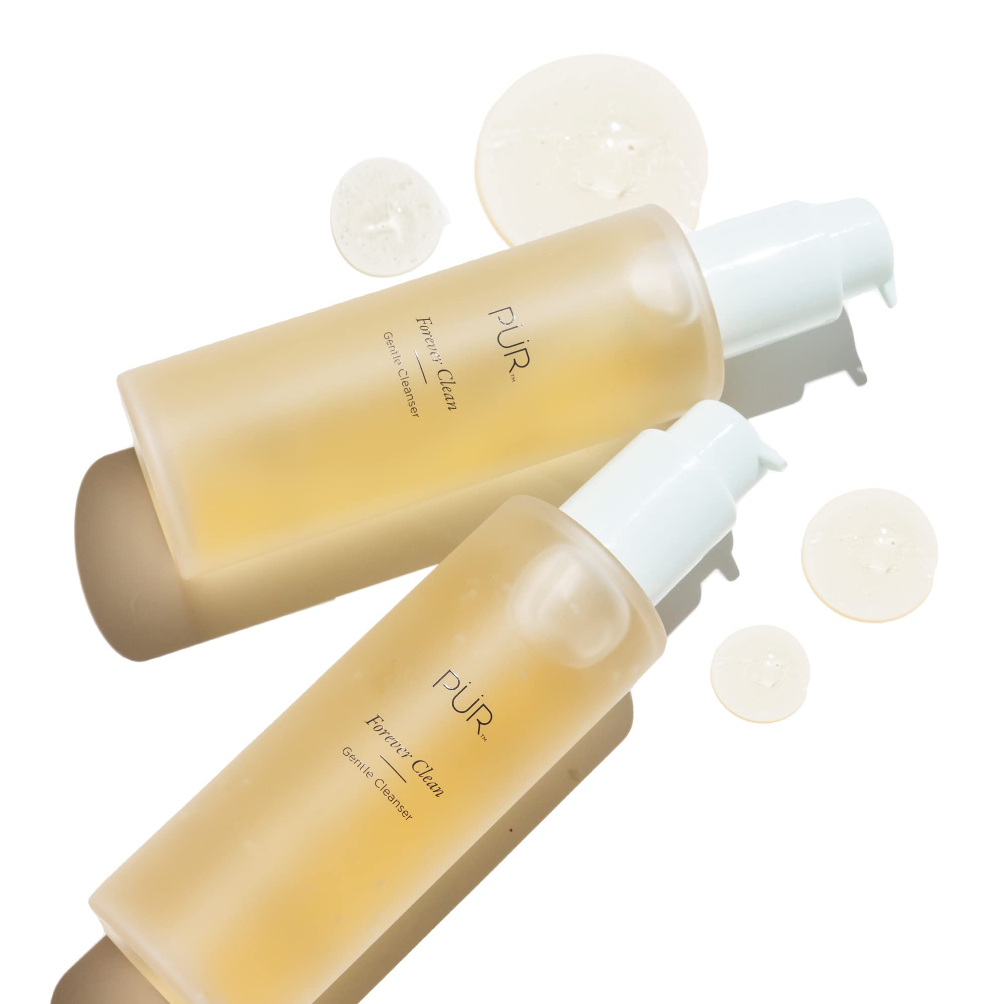 PÜR MINERALS Forever Clean Gentle Facial Cleanser for blue light defense, showing the bottle with clean, minimalist packaging.
