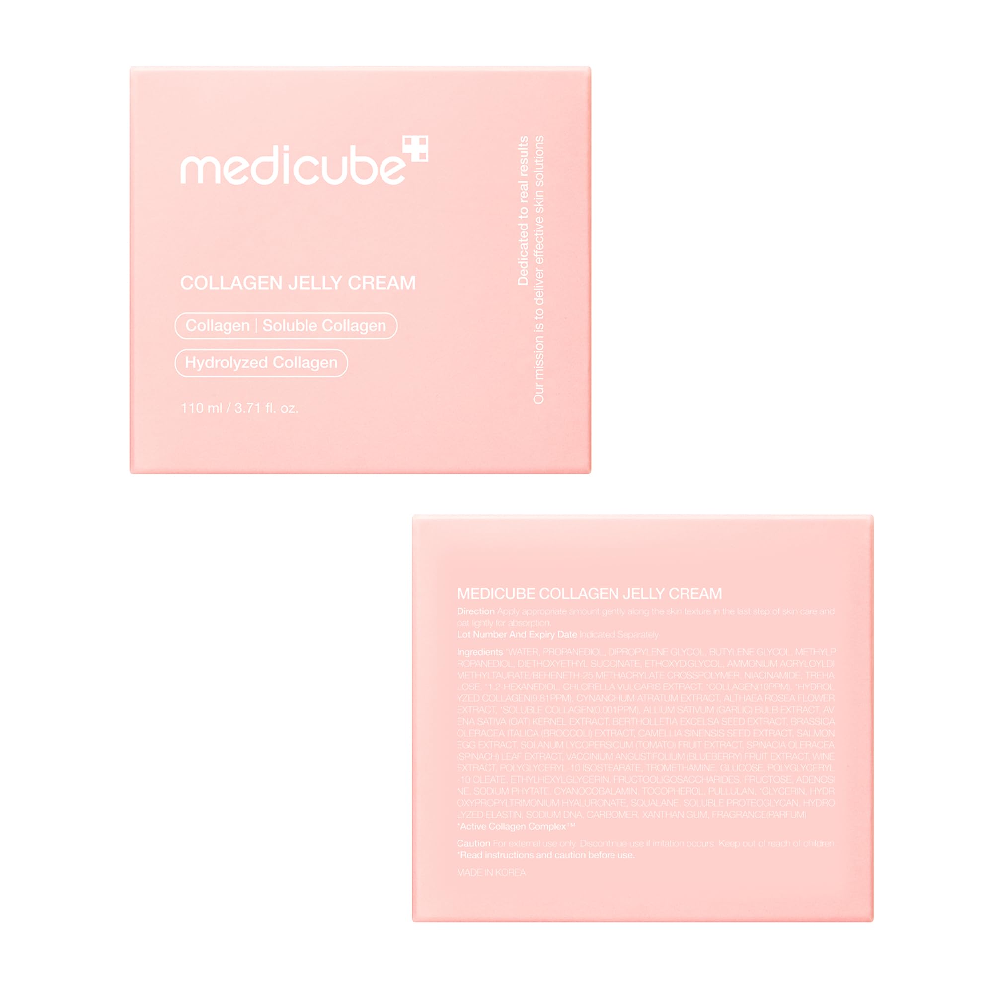 medicube Collagen Niacinamide Jelly Cream moisturizer in a 3.71oz jar, showcasing its smooth, gel-like texture and brightening glow.