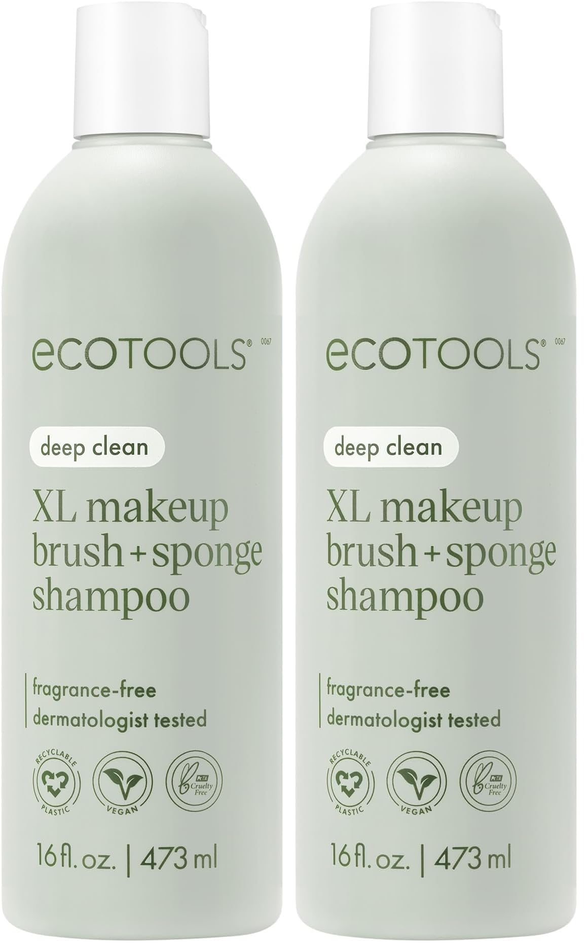 EcoTools XL Makeup Brush Sponge Shampoo, Removes Dirt, & Impurities From Makeup Brushes & Blending Sponges, Fragrance-Fr