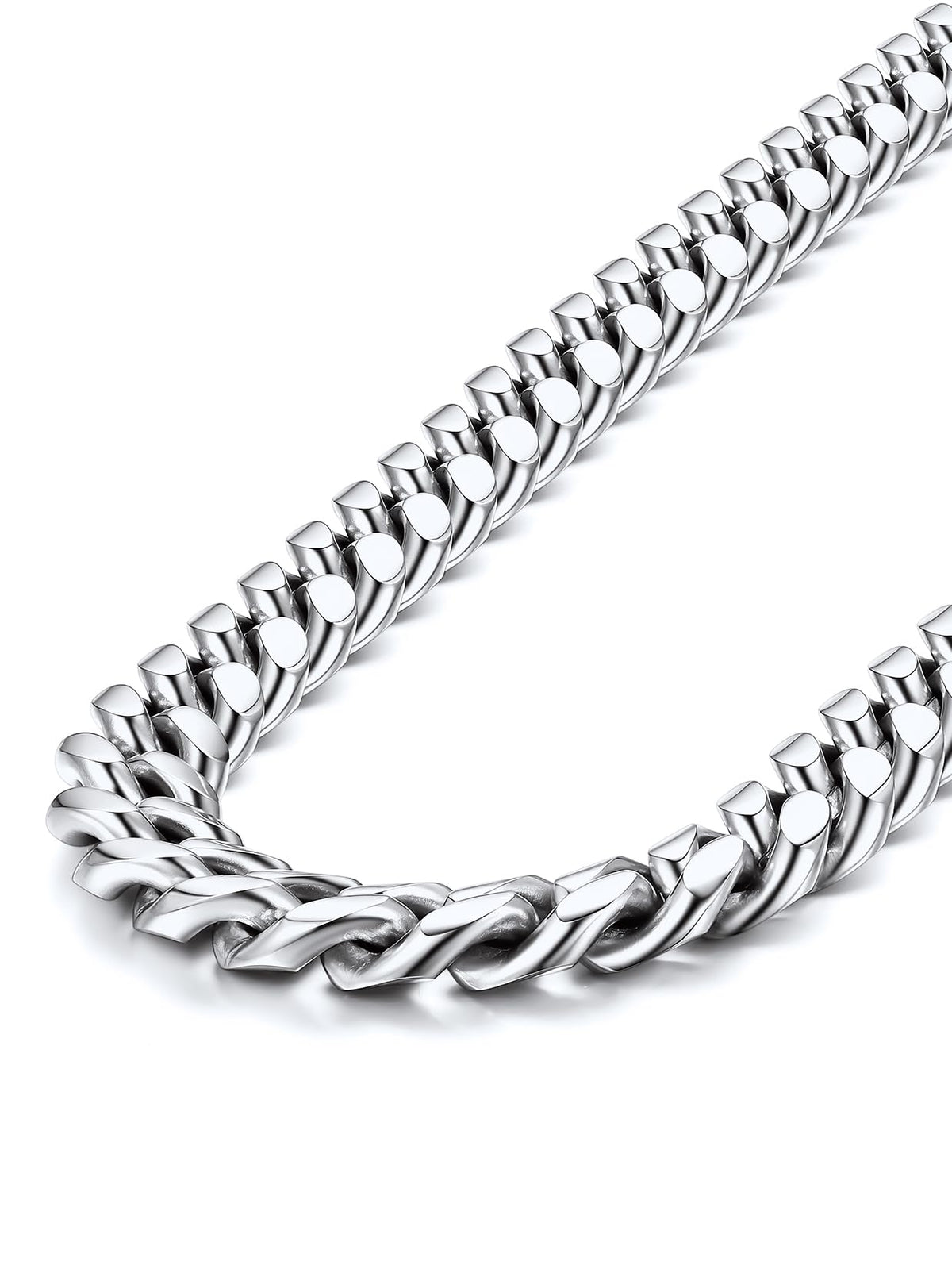 ChainsPro Stainless Steel Mens Cuban Link Chains, Hip Hop Miami Necklace – Stainless Steel