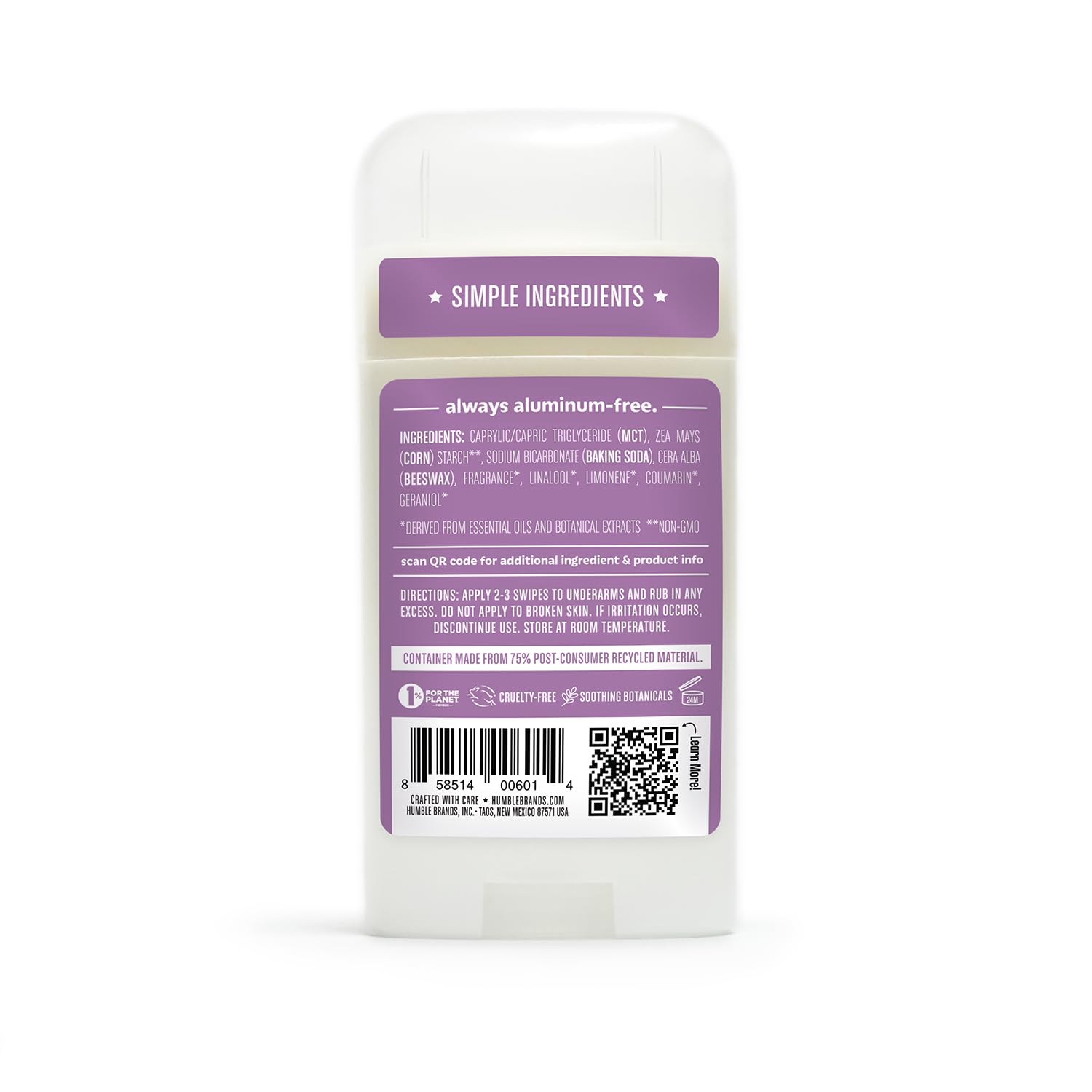 Humble aluminum-free deodorant variety pack with three natural body deodorants in sleek packaging, from HUMBLE SIMPLE AND TRUE.