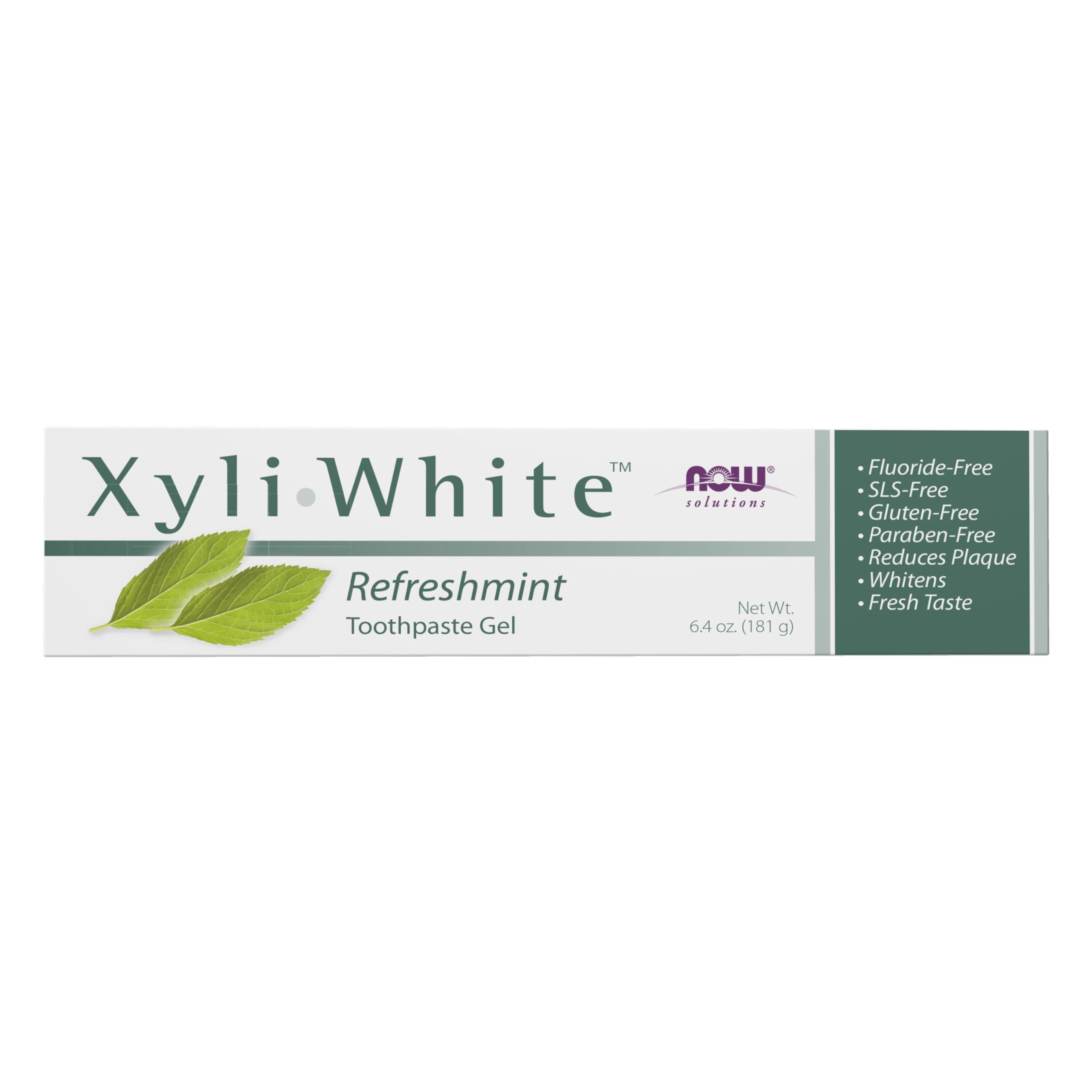 NOW Foods Solutions, Xyliwhite™ Toothpaste Gel, Refreshmint, - Product Imagery