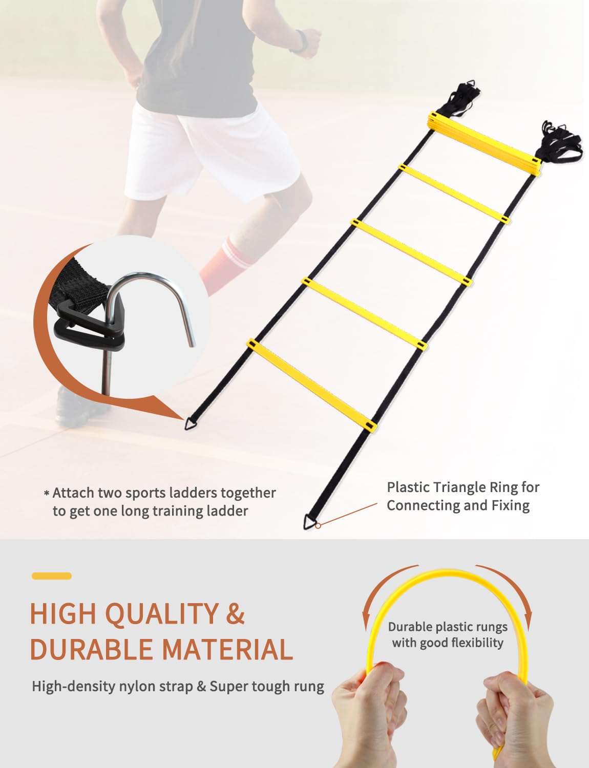 GHB Agility Ladder,Football Training Equipment Set – packaging and label