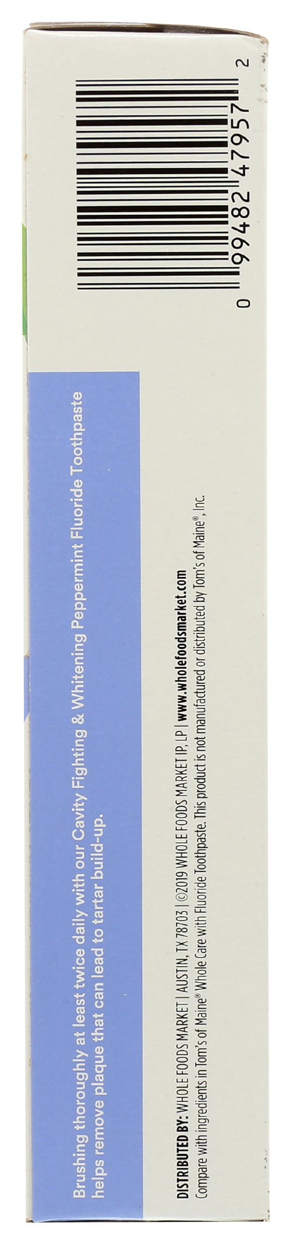 365 by Whole Foods Market, Fluoride Toothpaste, Cavity Fighting & Whitening, Peppermint Flavor, 5.5 Ounce