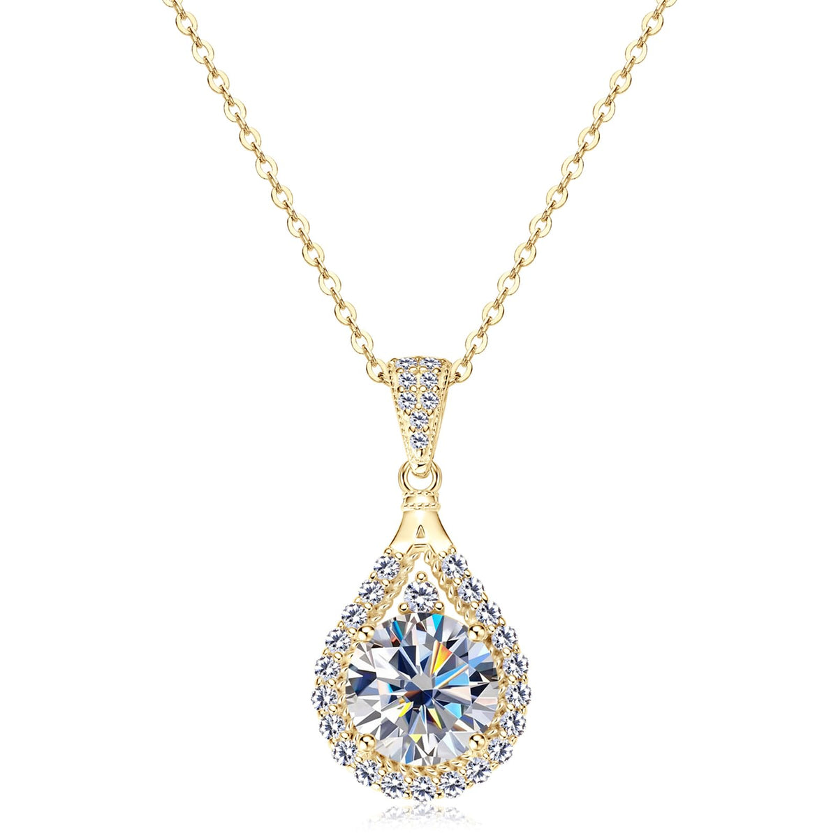 1 3CT Moissanite Engagement Pendant Necklace for Women - PROSTORY Official Imagery - 1