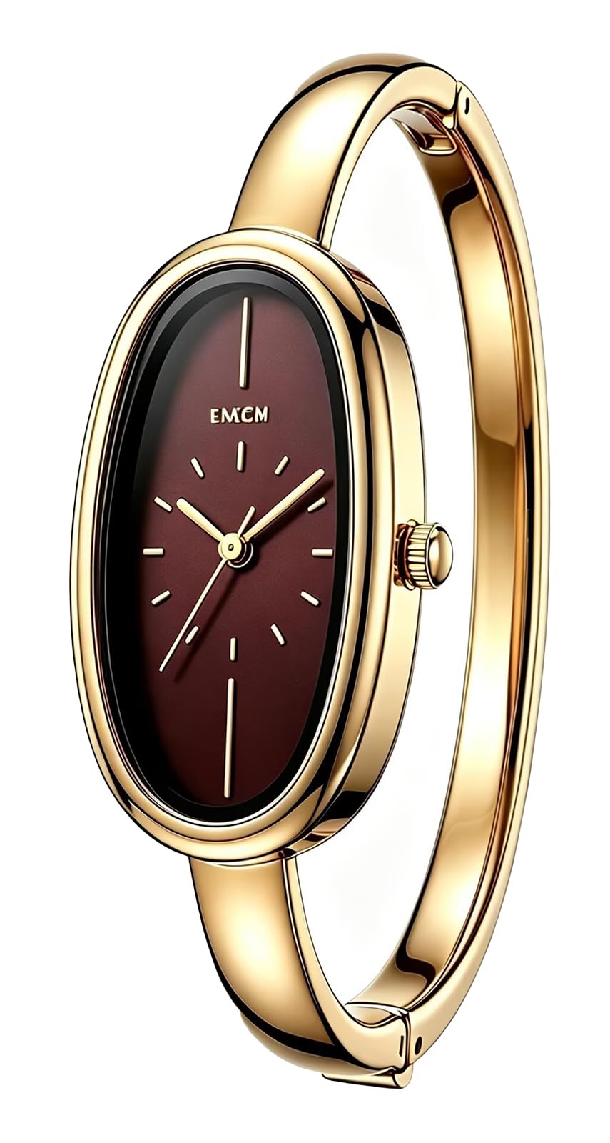 GOODLIYA Women's Watch Delicate Oval Bangle Minimalist Wristwatch – product photo (Wrist Watches)
