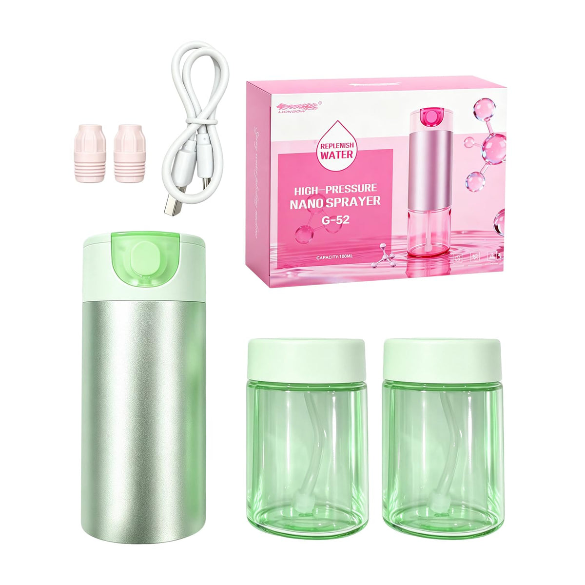 Lionbow Nano Facial Mist Sprayer Rechargeable Portable High - LIONBOW Official Imagery - 2
