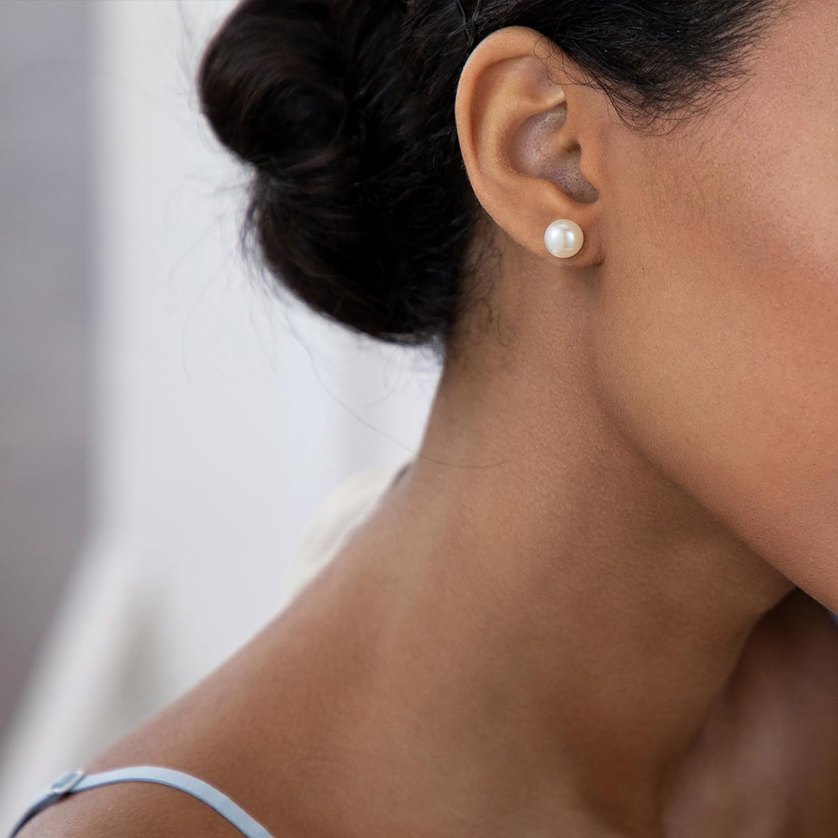 NORBU S925, AAAA+ Round Freshwater Stud Pearl Earrings for Women, Timeless Elegant Gifts for Mom Wife, Mothers Day/Weddi