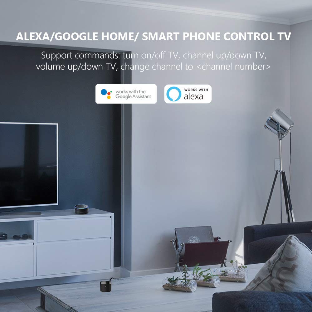 BroadLink RM4 Mini IR Universal Remote Control (2.4 GHz Wi-Fi Only), Smart Home Automation Wi-Fi Infrared Blaster for TV