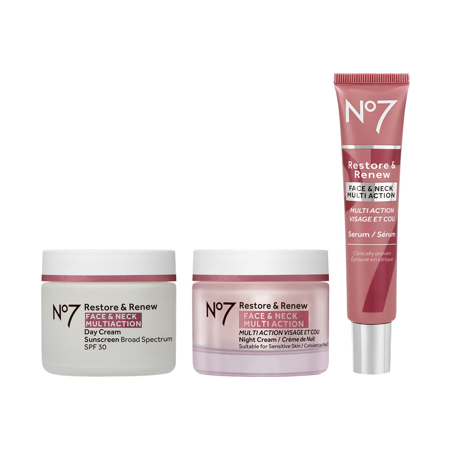 No7 Restore & Renew Face & Neck Sculpting Skincare System, - Product Imagery