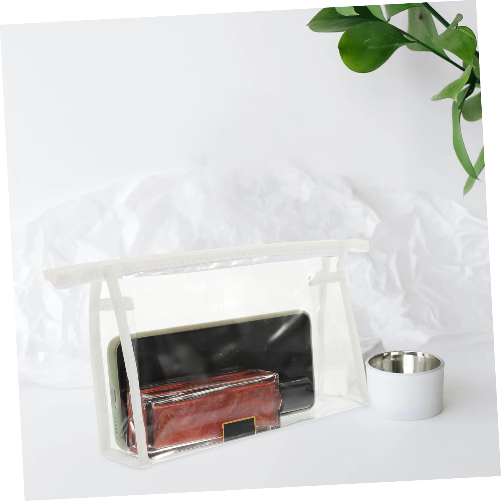EXQUIMEUBLE 4-pack travel skincare bags with zippered compartments, durable cosmetic cases for toiletries and makeup organization.