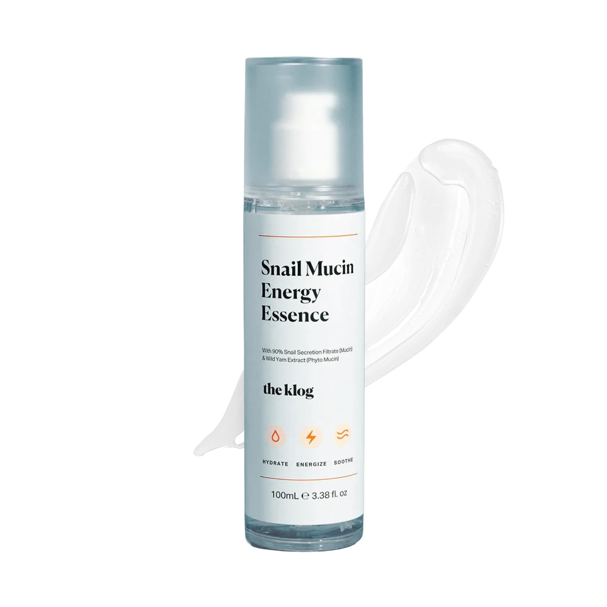 The Klog Snail Mucin Energy Essence, 90% Snail Mucin, 100ml - Product Imagery