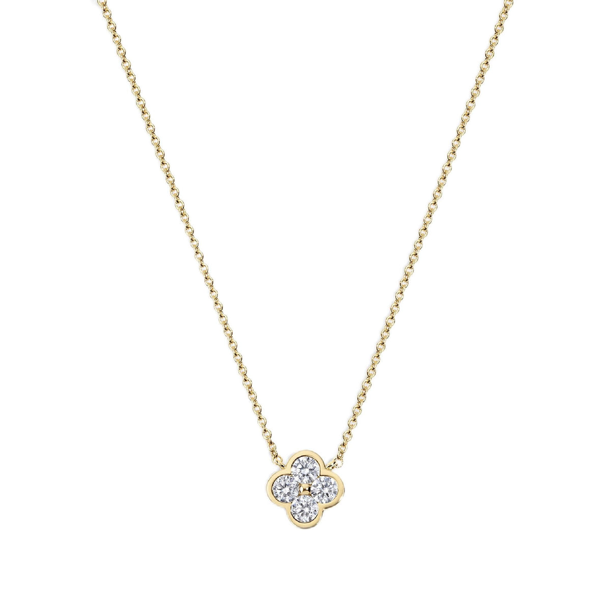 Electric Picks Camilla Clover Necklace for Women, 14k Gold Plated 4-Leaf Pendant Necklace, Designer-Inspired Lucky Charm