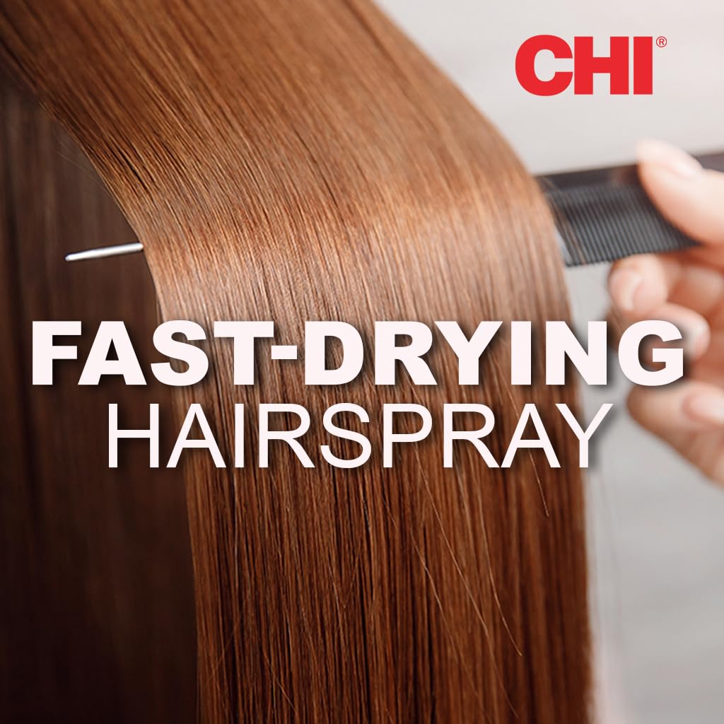 CHI Infra Texture Dual Hair Spray in 2.6oz bottle, providing shine and movement for styled hair with a lightweight finish.