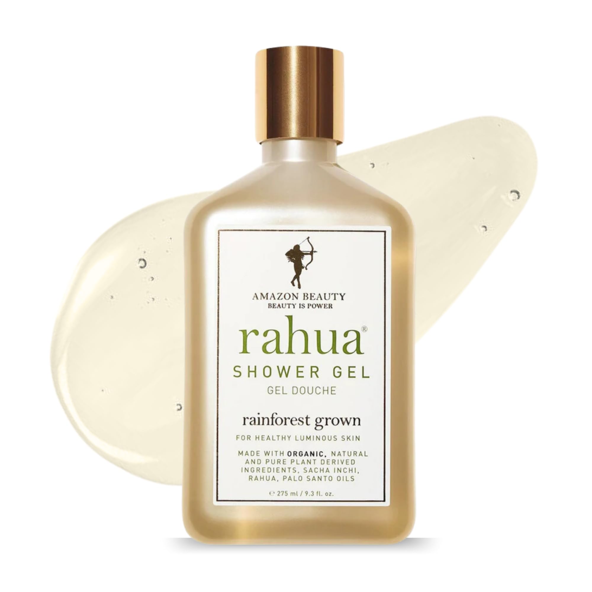 Rahua Botanical Shower Gel, a luxury body wash in a 9.3 fl oz bottle, featuring natural botanical ingredients for skin cleansing.