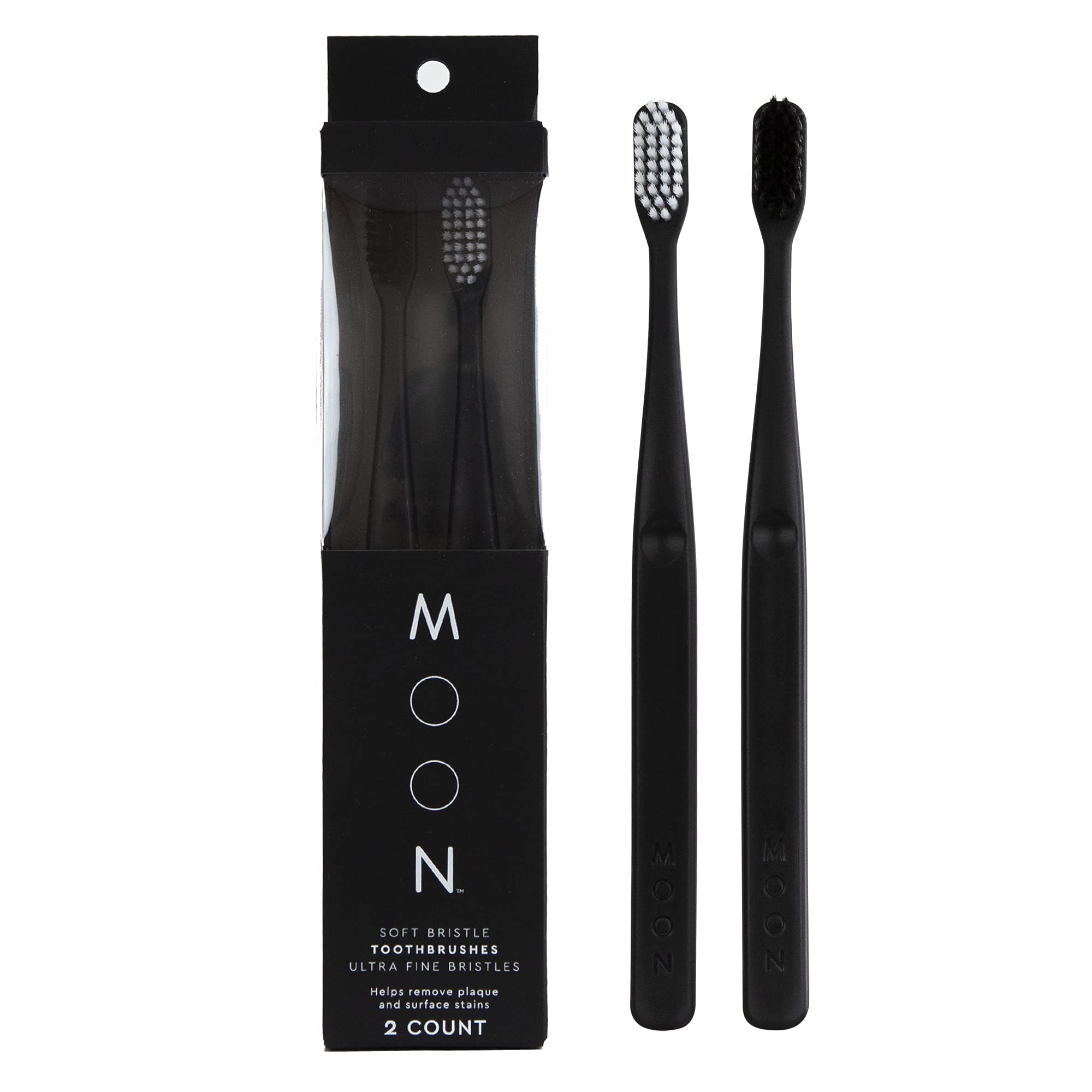 MOON Soft Bristle Toothbrush 2-Pack - Extra Soft Toothbrushes - Product Imagery