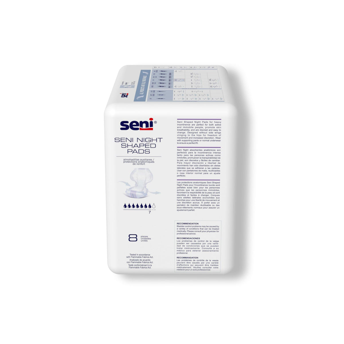 Seni Night Shaped Pads Unisex Heavy Absorbency 27 in 48 ct - Seni Official Imagery - 5