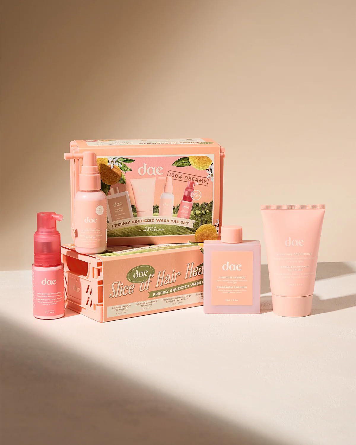 DAE Freshly Squeezed Wash Set - Travel-Size Hair Essentials (5-Piece Set) – product photo (Shampoos)
