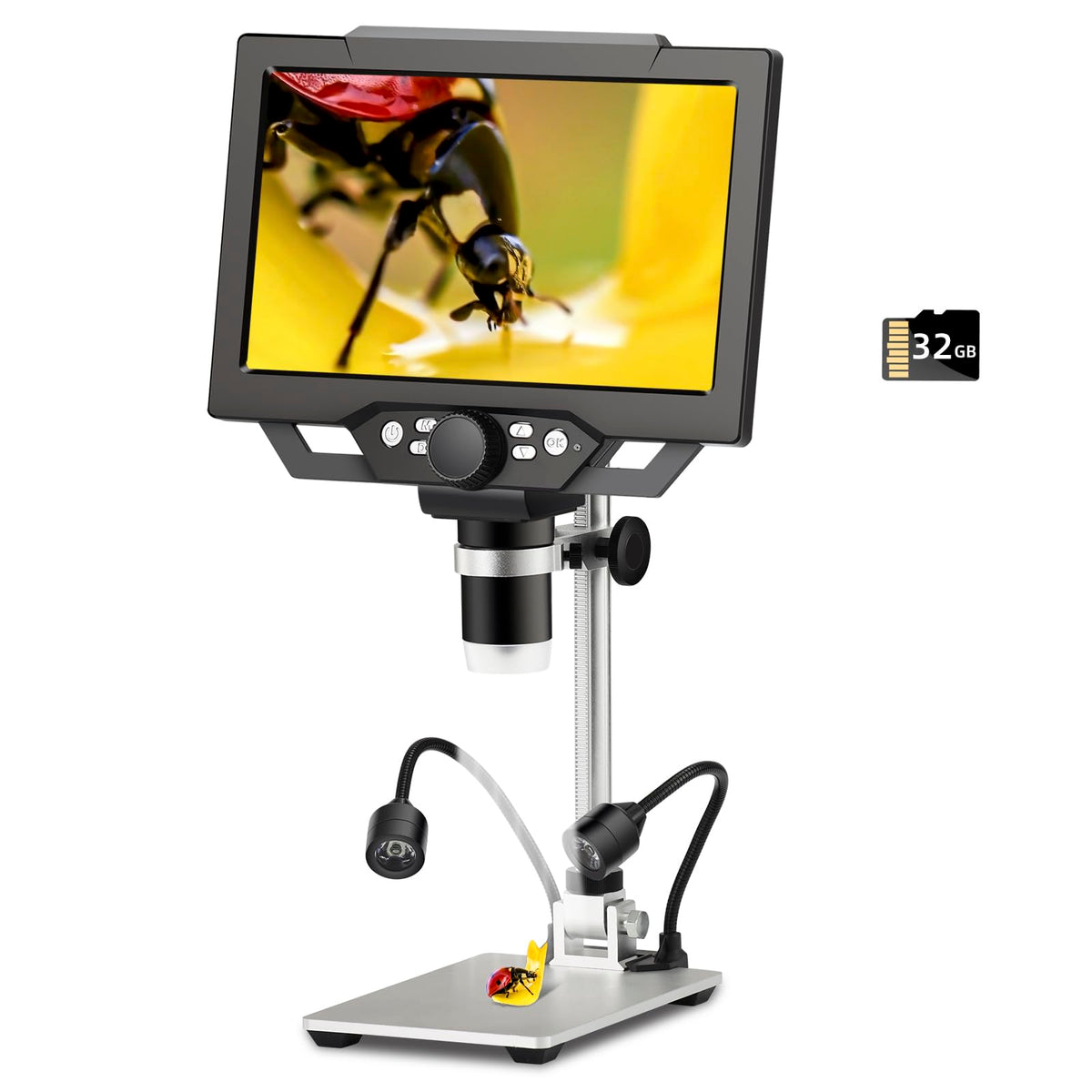 Koolertron 9" LCD Microscope for Circuit Board & Coin – product photo (USB Microscopes)