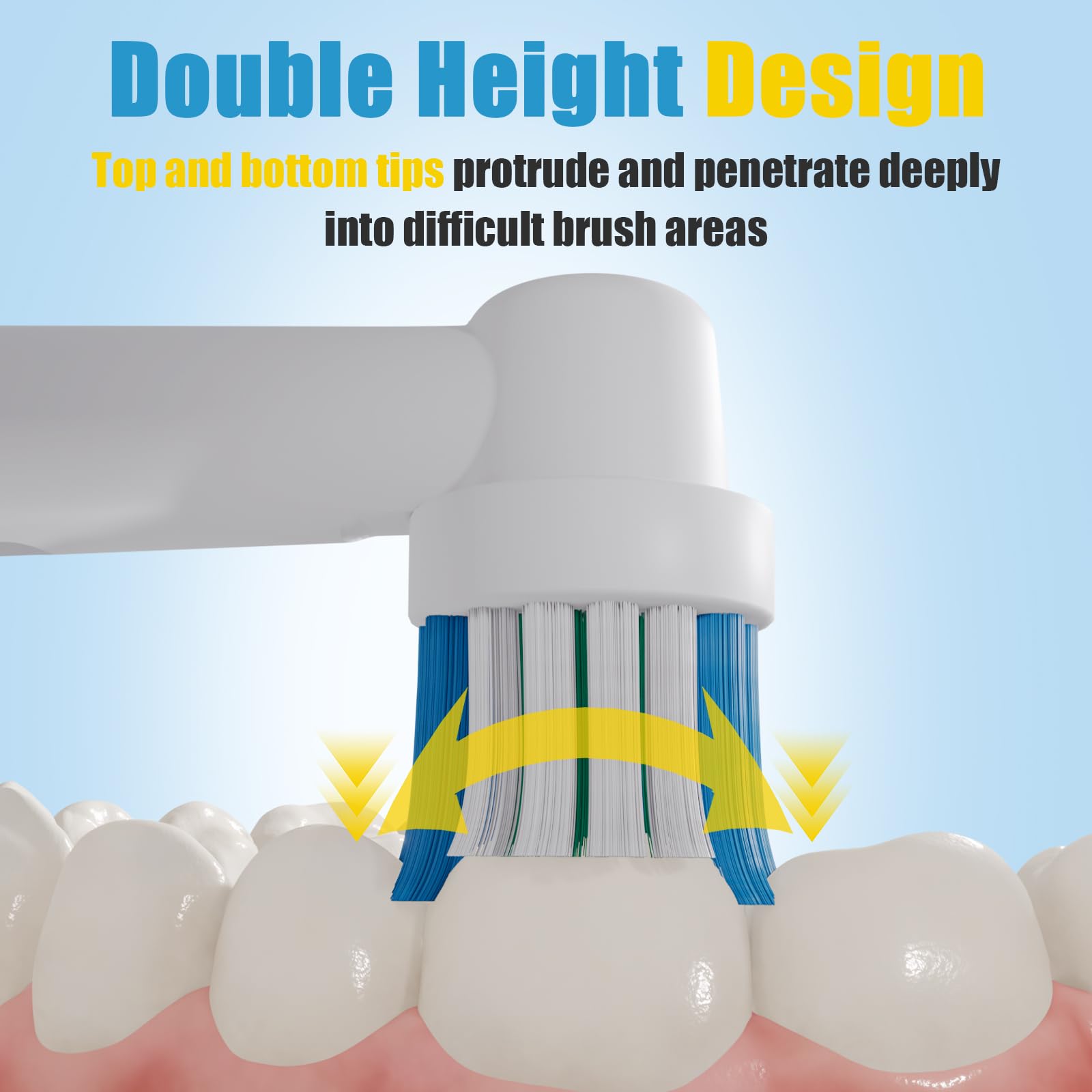 Eight replacement heads for Oral-B Braun electric toothbrush, compatible with GENKENT toothbrushes, with soft bristles for effective cleaning.