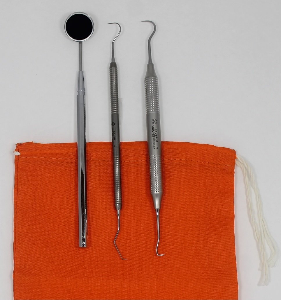 Dental Tartar Scraper and Remover Set with Storage Pouch - Osung Official Imagery - 3