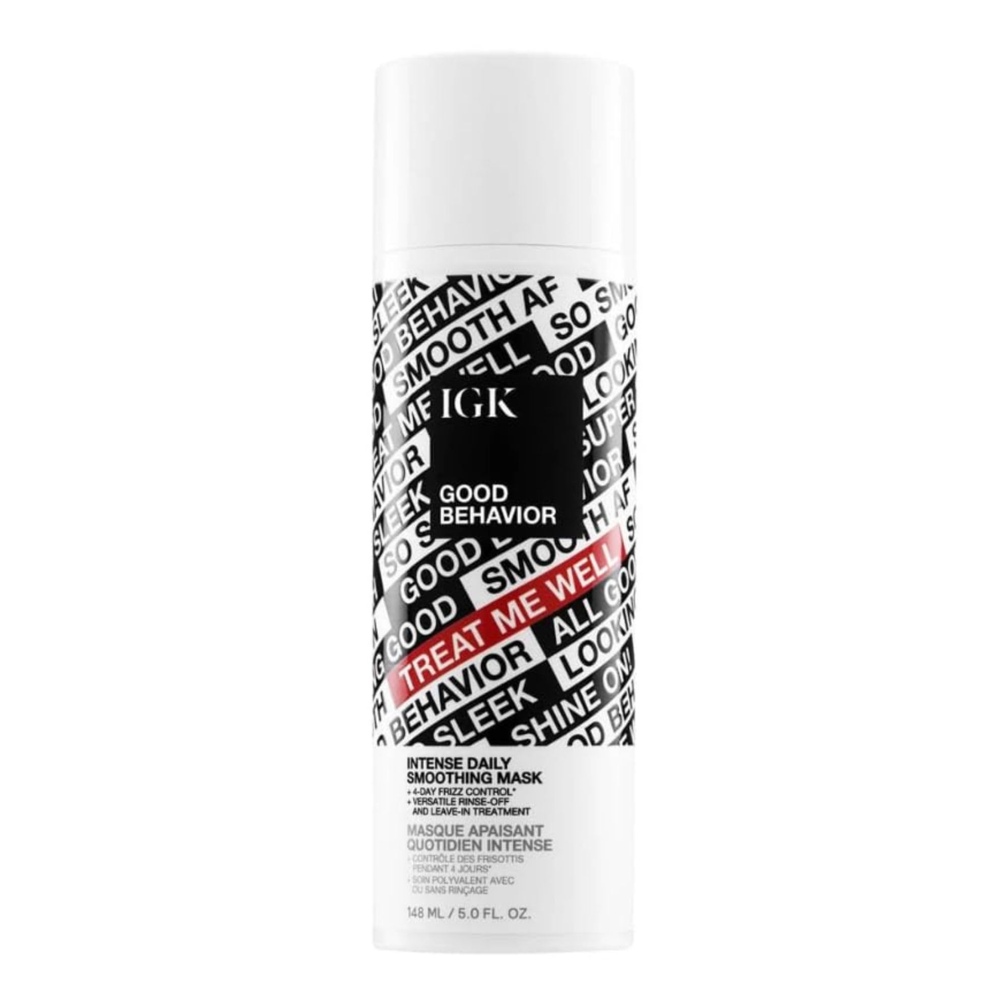 IGK Good Behavior Intense Daily Smoothing Hair Mask, Anti-Frizz, 5 Oz