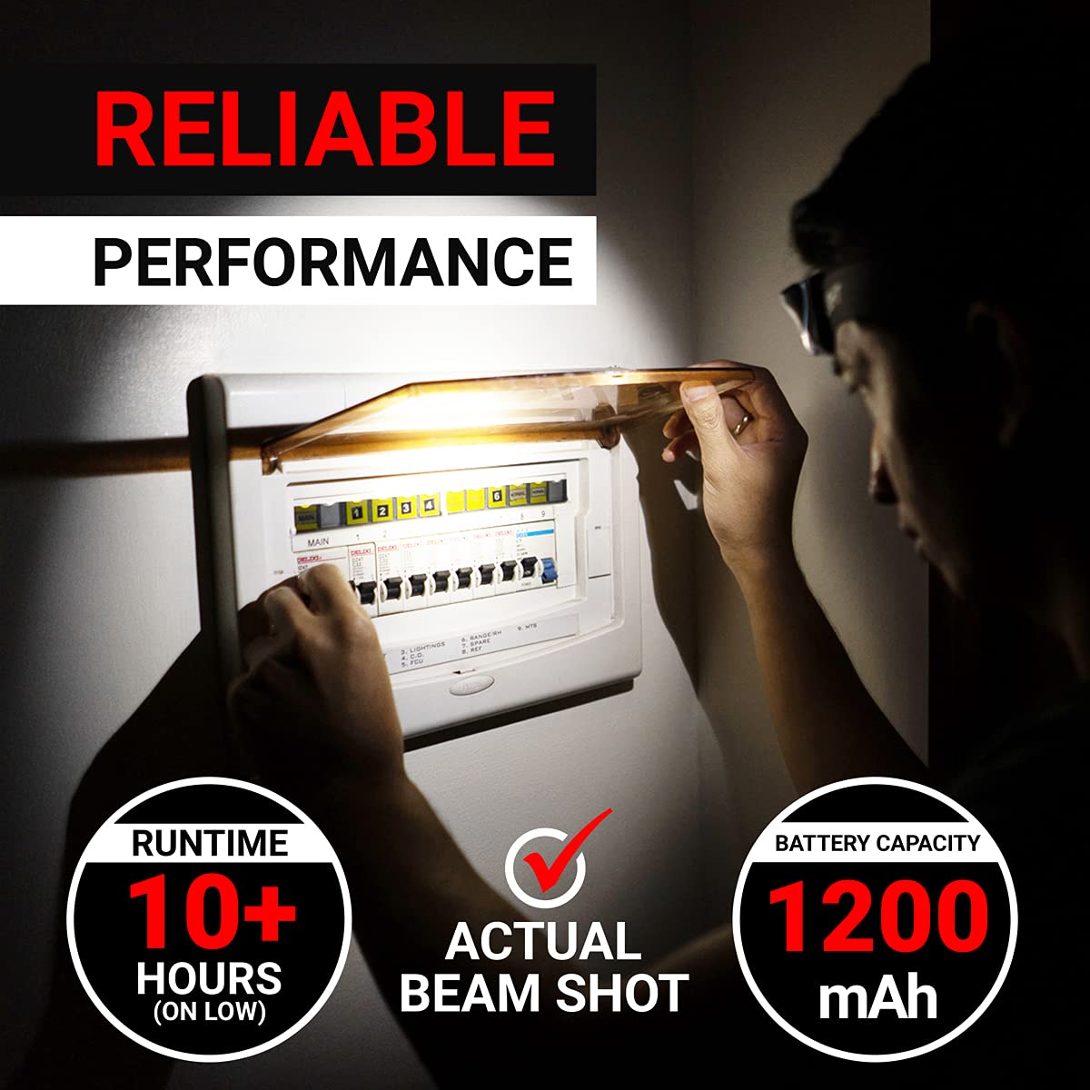 GearLight USB Rechargeable Headlamp Flashlight for Running, Camping, and Outdoor LED Headlight Camping Headlamps - Head 