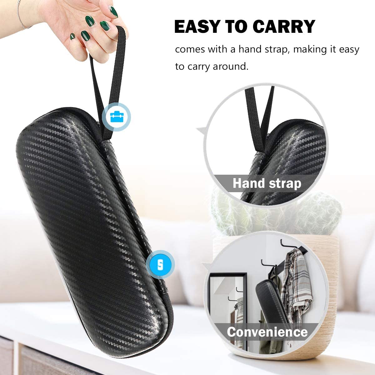 ProCase Travel Toiletry Bag Pouch Bundle with Electric Toothbrush Travel Case – close-up detail
