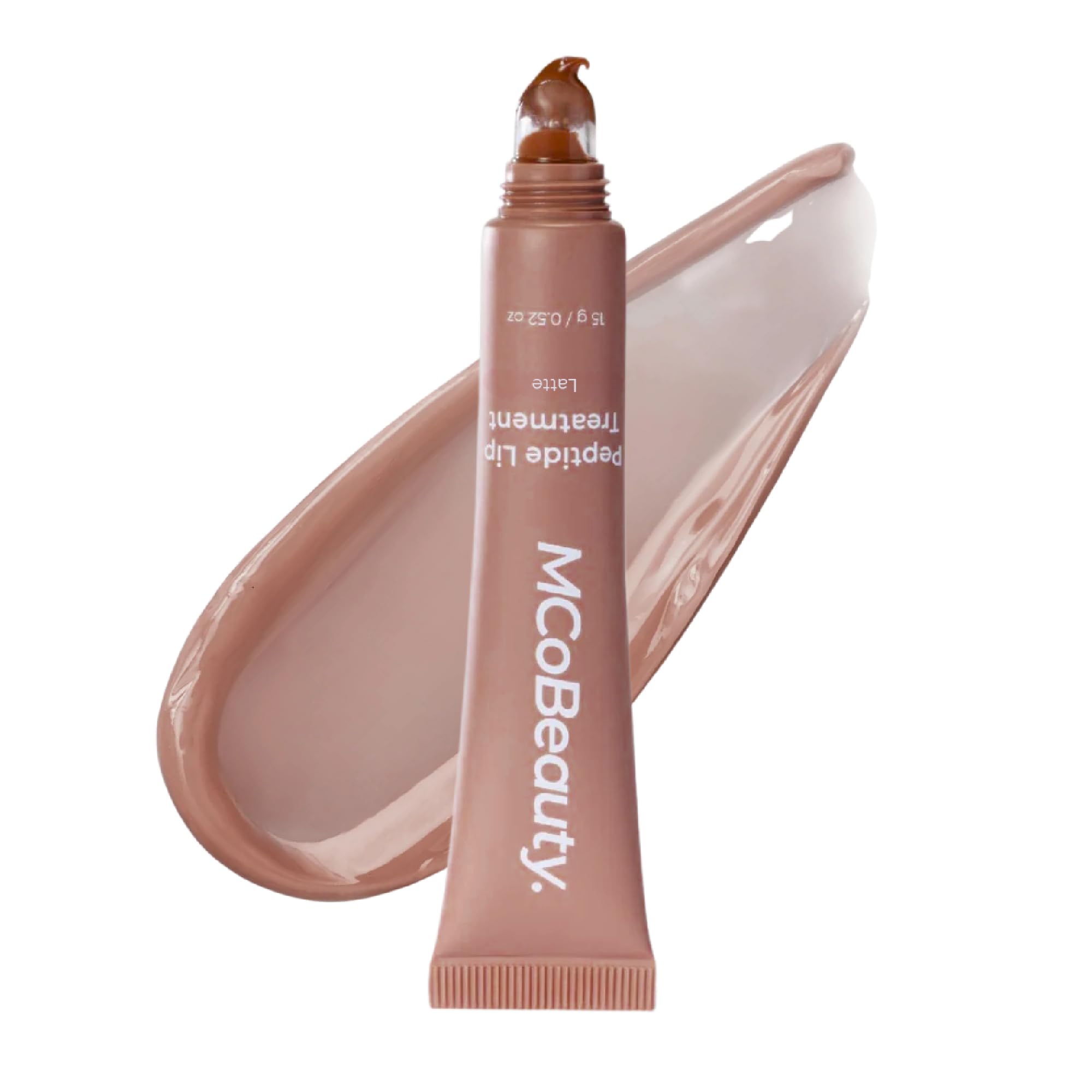 MCoBeauty Peptide Lip Treatment - Latte Plumping Lip Gloss Balm - Product Imagery