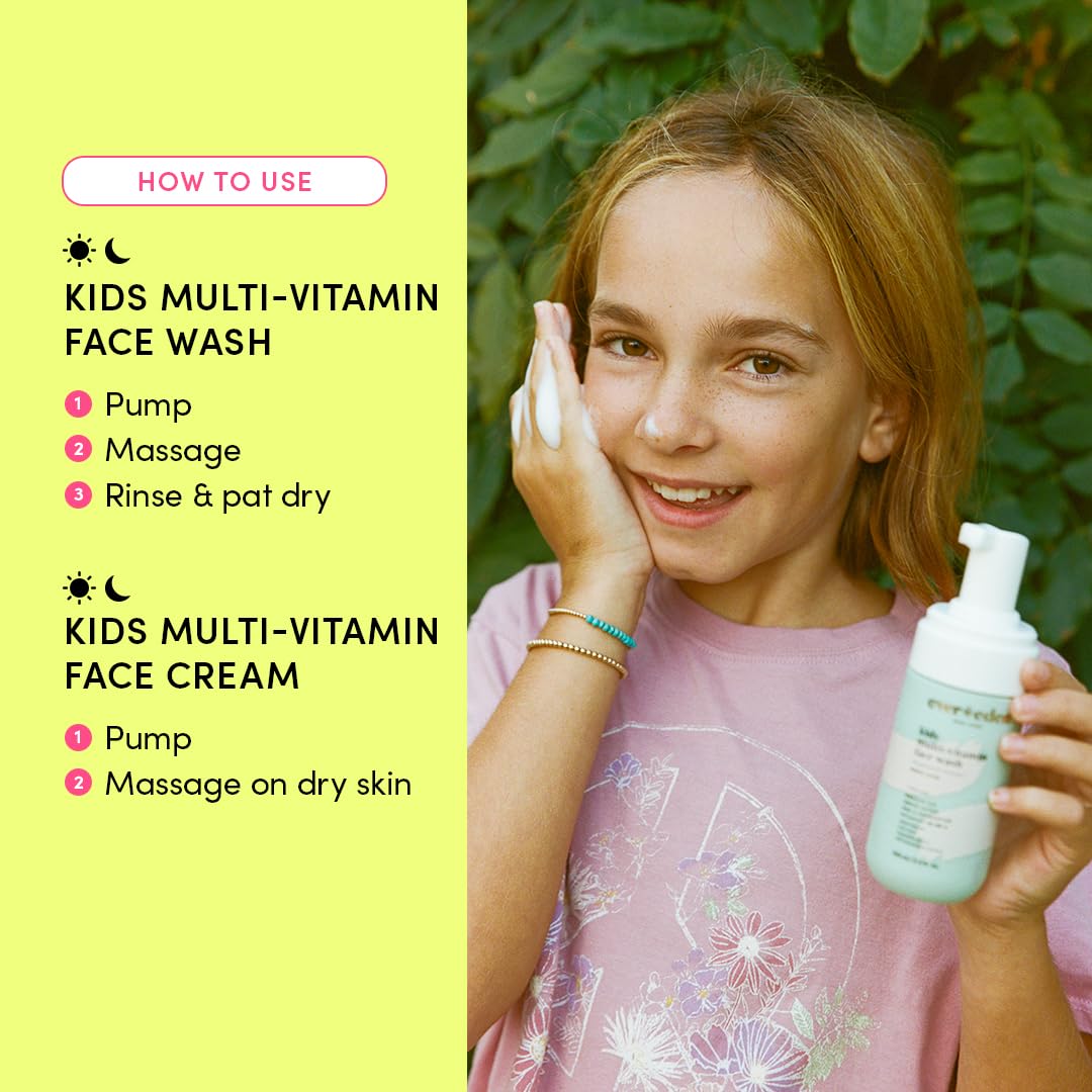 Evereden Kids Multi-Vitamin Face Wash & Cream Set, Vegan, Melon, Ages 3+ – product photo (Washes)
