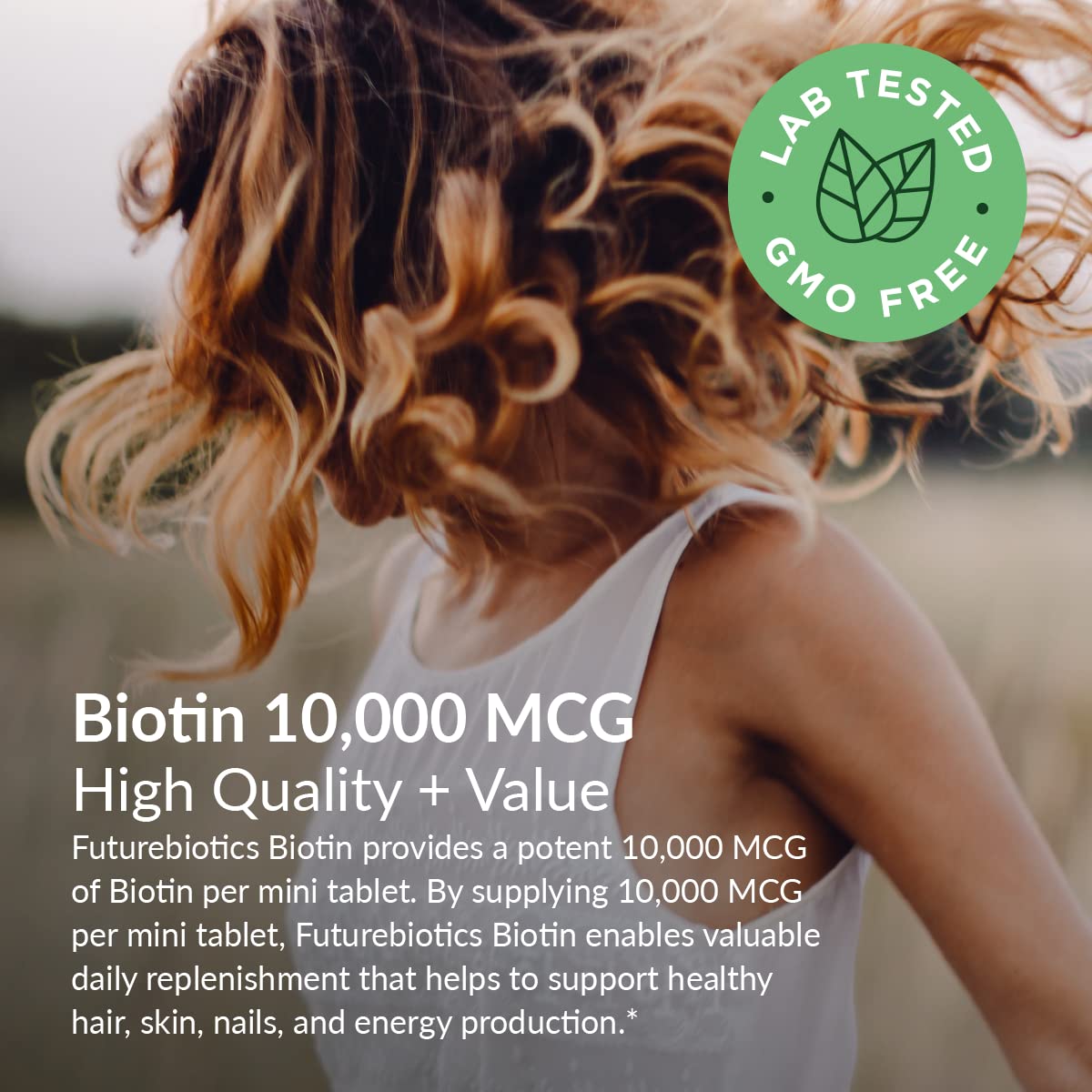 Futurebiotics Biotin 10,000 mcg Hair, Skin & Nails, 180 Vegetarian Tablets