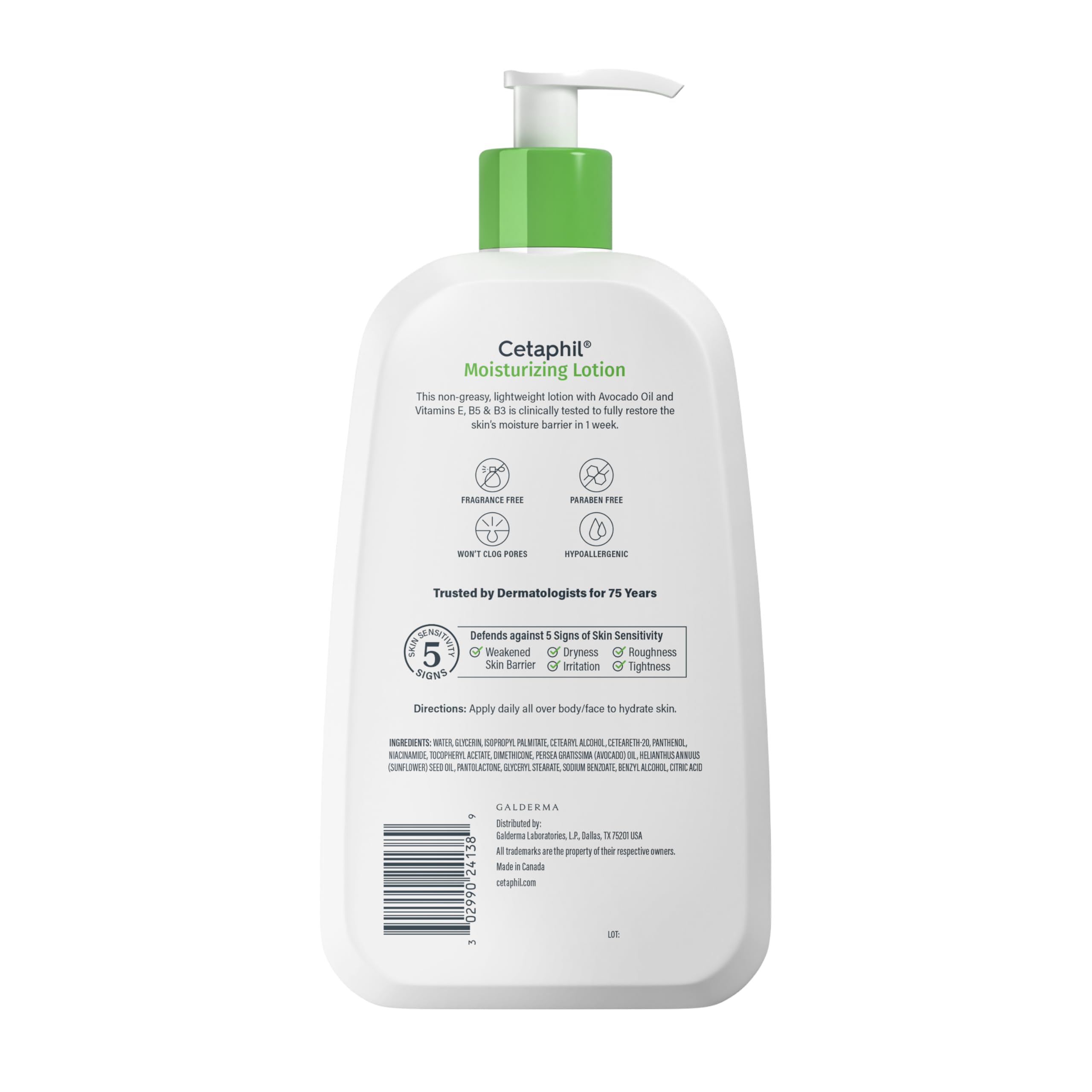 Cetaphil Moisturizing Lotion, Sensitive Skin, 20 oz