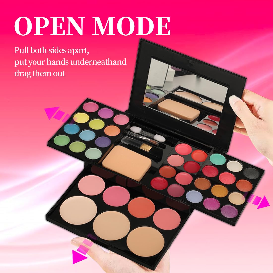 Badhare Beauty Full Face Palette Makeup Kit 24 Color Eyeshadow Palette, 8 Lip Gloss, 4 Blush, 3 Dual Powder, with Brushe
