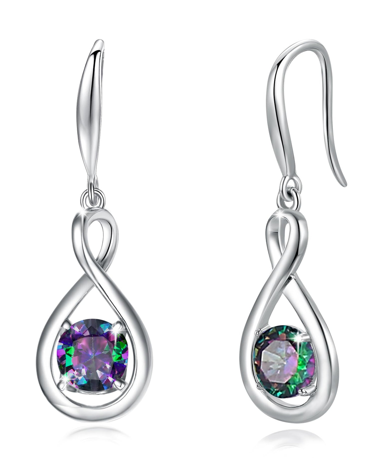 FANCIME Dangle Drop Earrings 925 Sterling Silver Dainty Infinity Jewelry – Sterling Silver