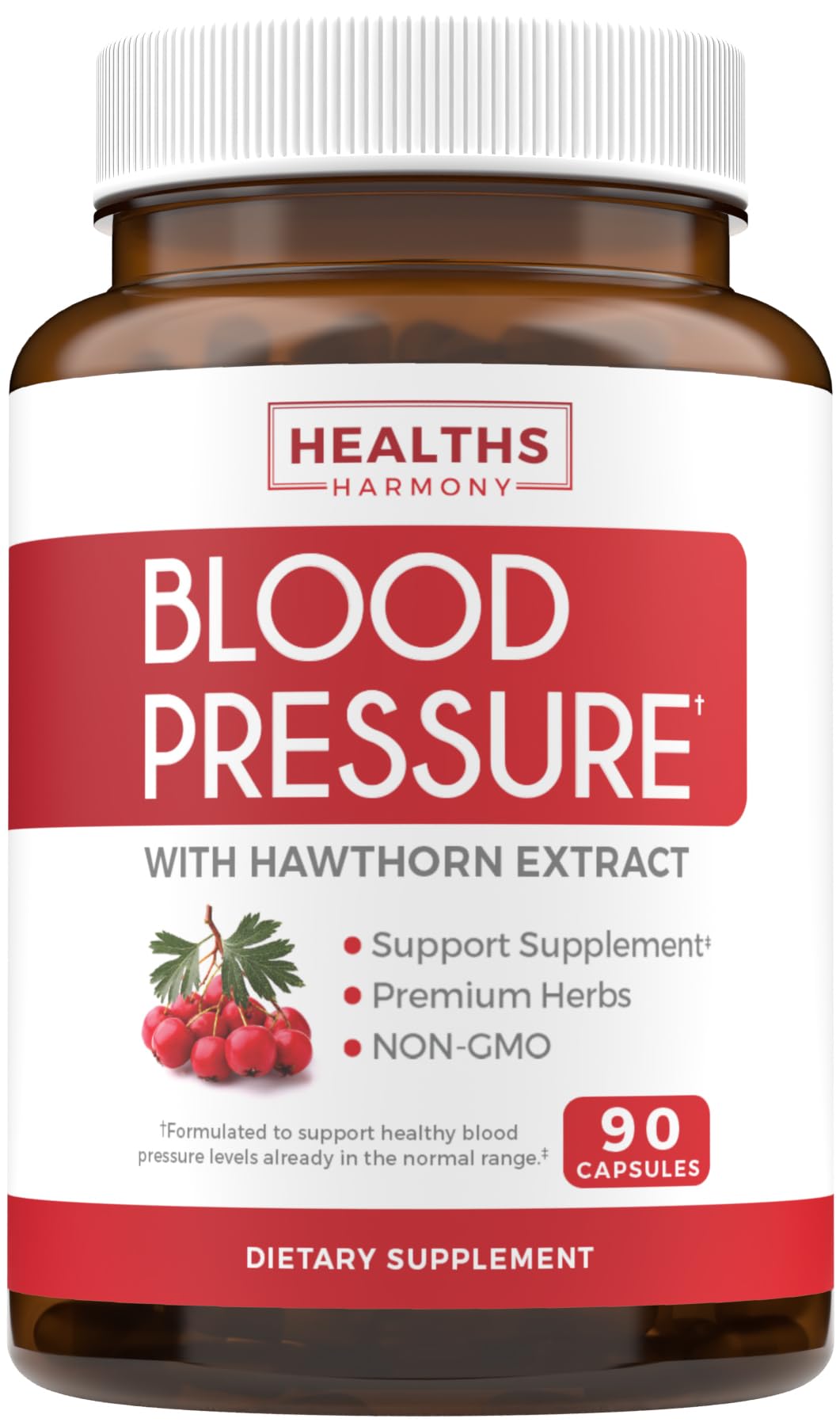 Blood Pressure Support Supplement (NON-GMO) Premium Natural - Product Imagery