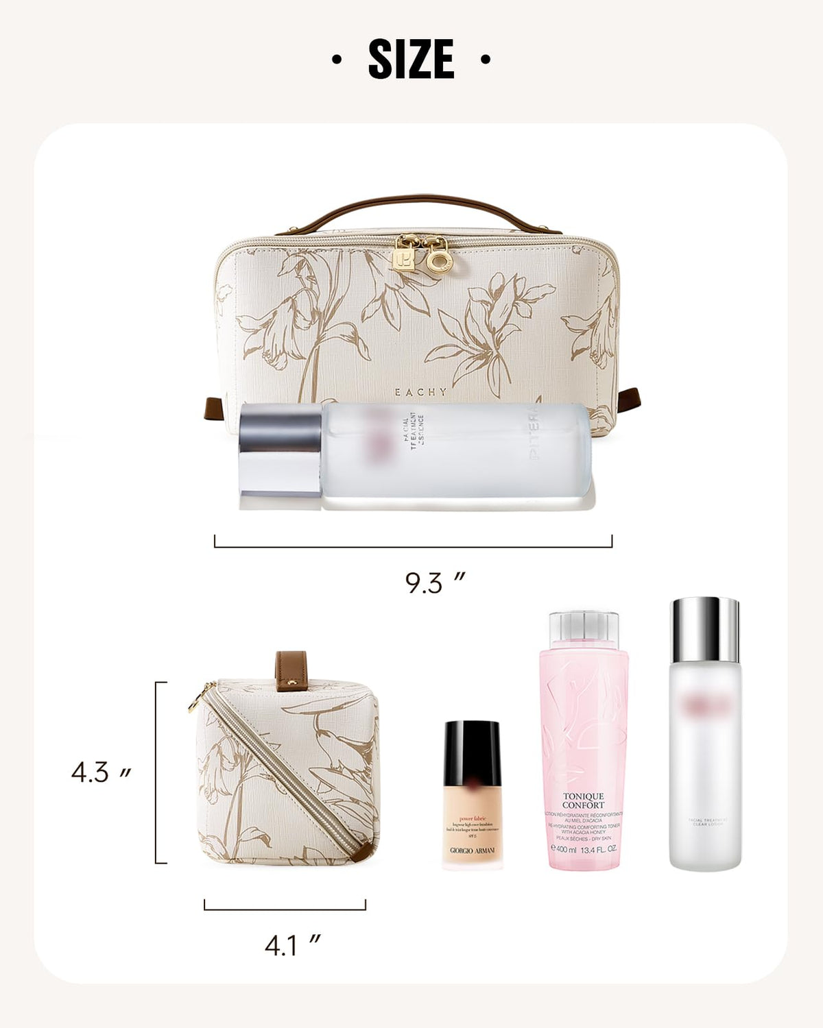 EACHY – Cosmetic Bags on display