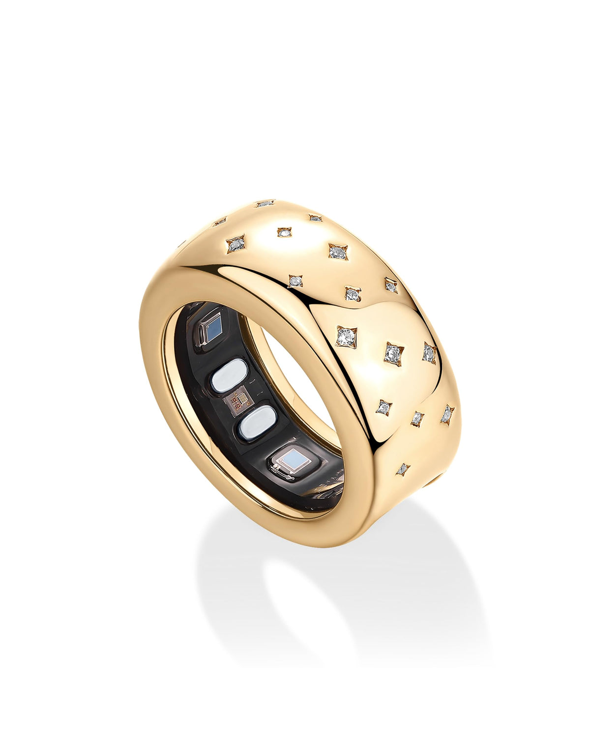 PAVOI CZ Smart Ring Cover Compatible with Oura Ring Gen 5- Yellow Gold, 10 – Yellow Gold, Metal, 10