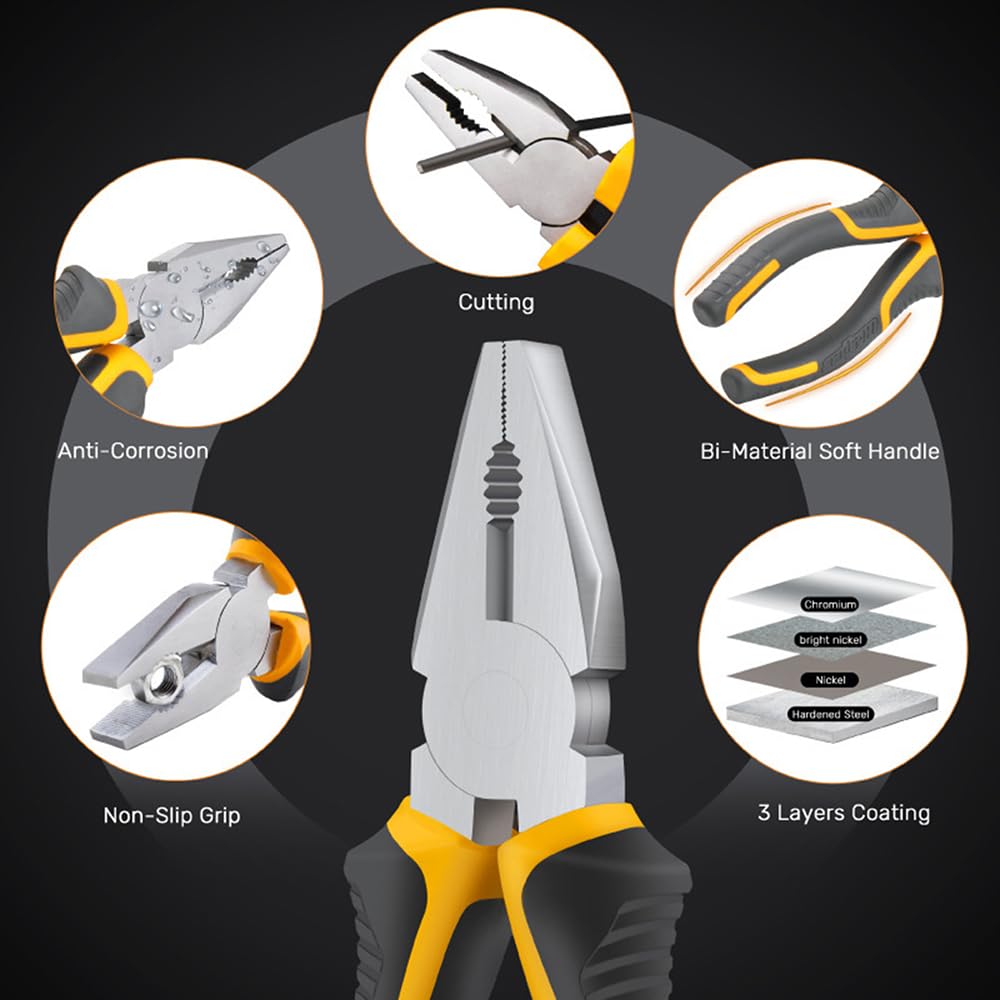 Psytfei 59 PCS DIY Household Tool Kit Portable Magnetic Hand Tool Set for Home Garage Office Repairs Maintenance Tools w